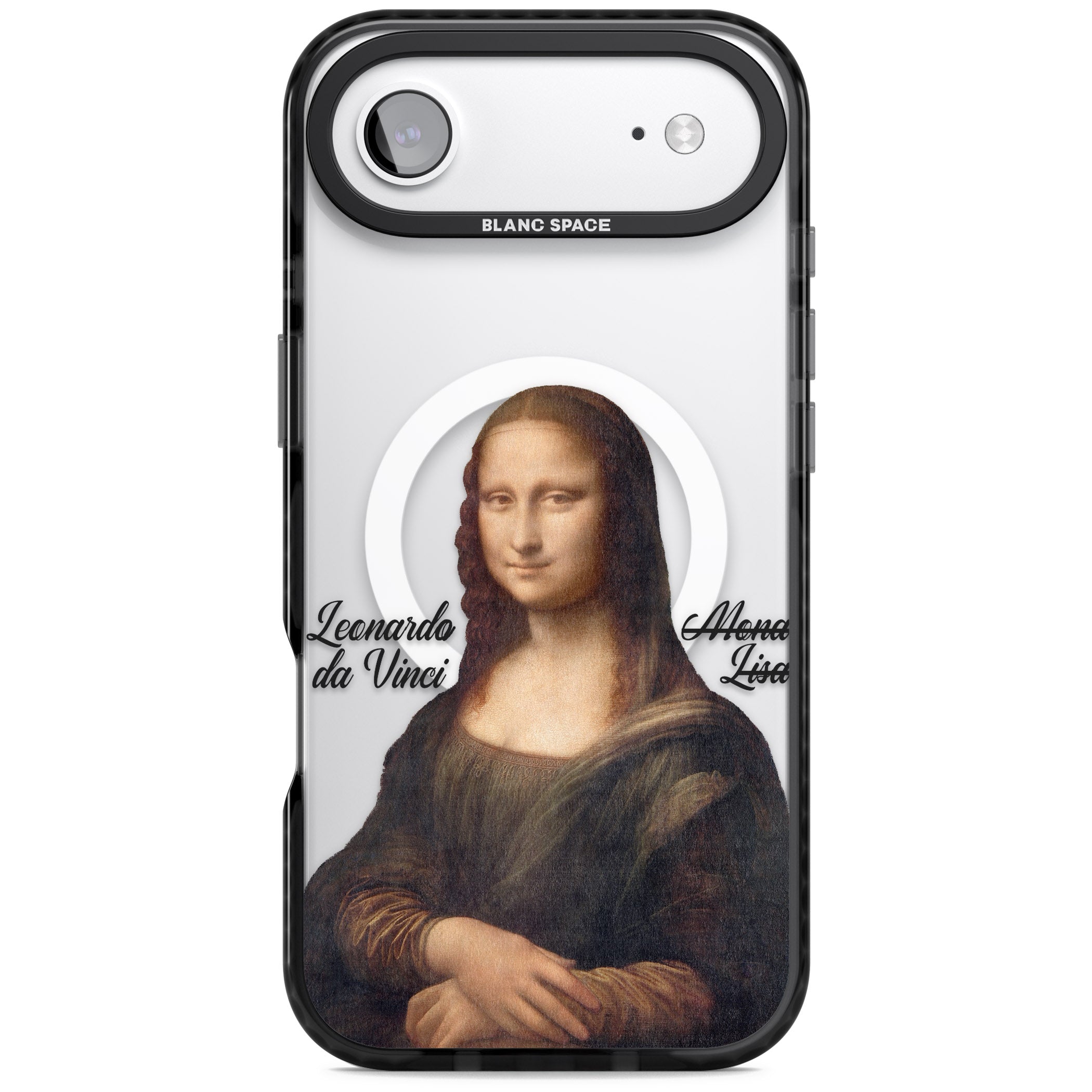 Mona Lisa Cutout iPhone 17 Air Impact Pro Black Phone Case