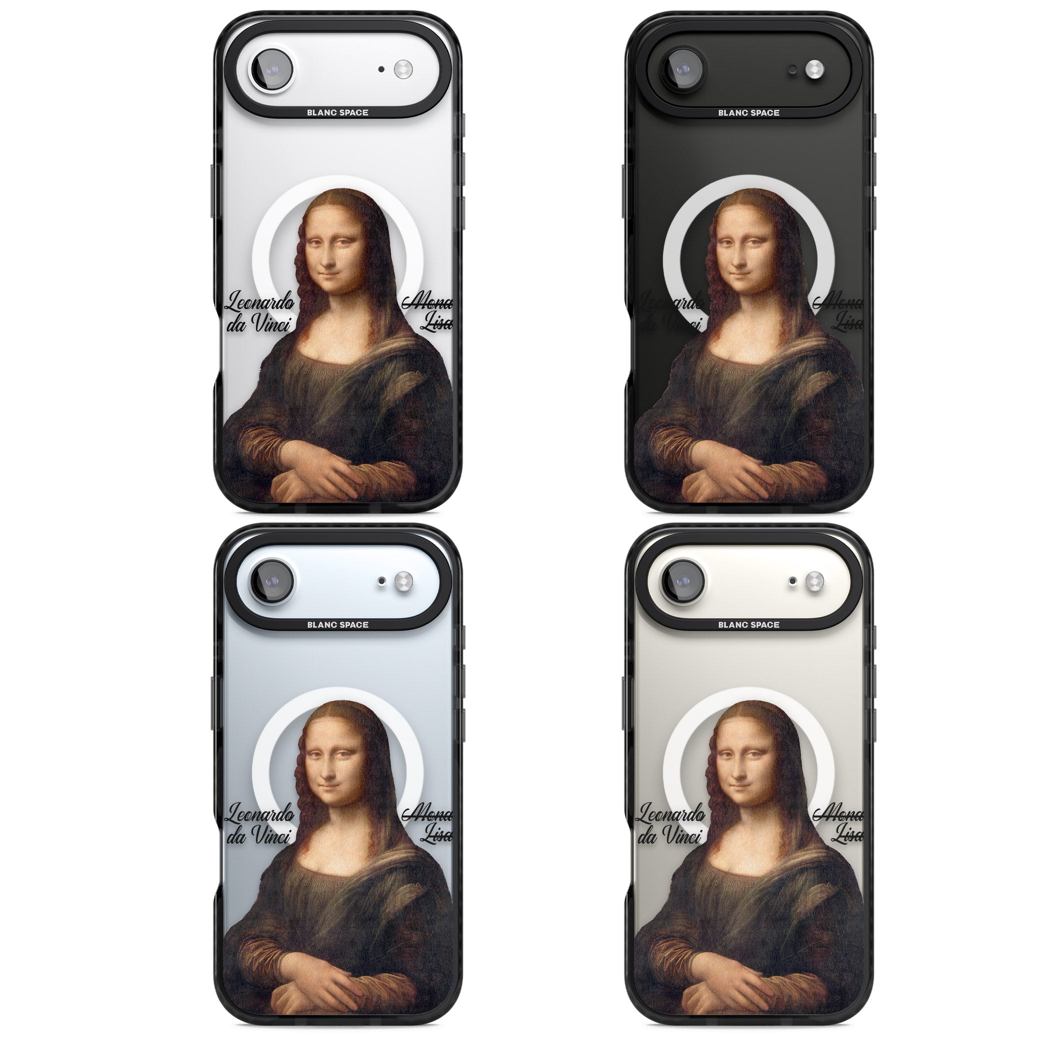 Mona Lisa Cutout iPhone 17 Air Impact Pro Black Phone Case APT Impact Protection