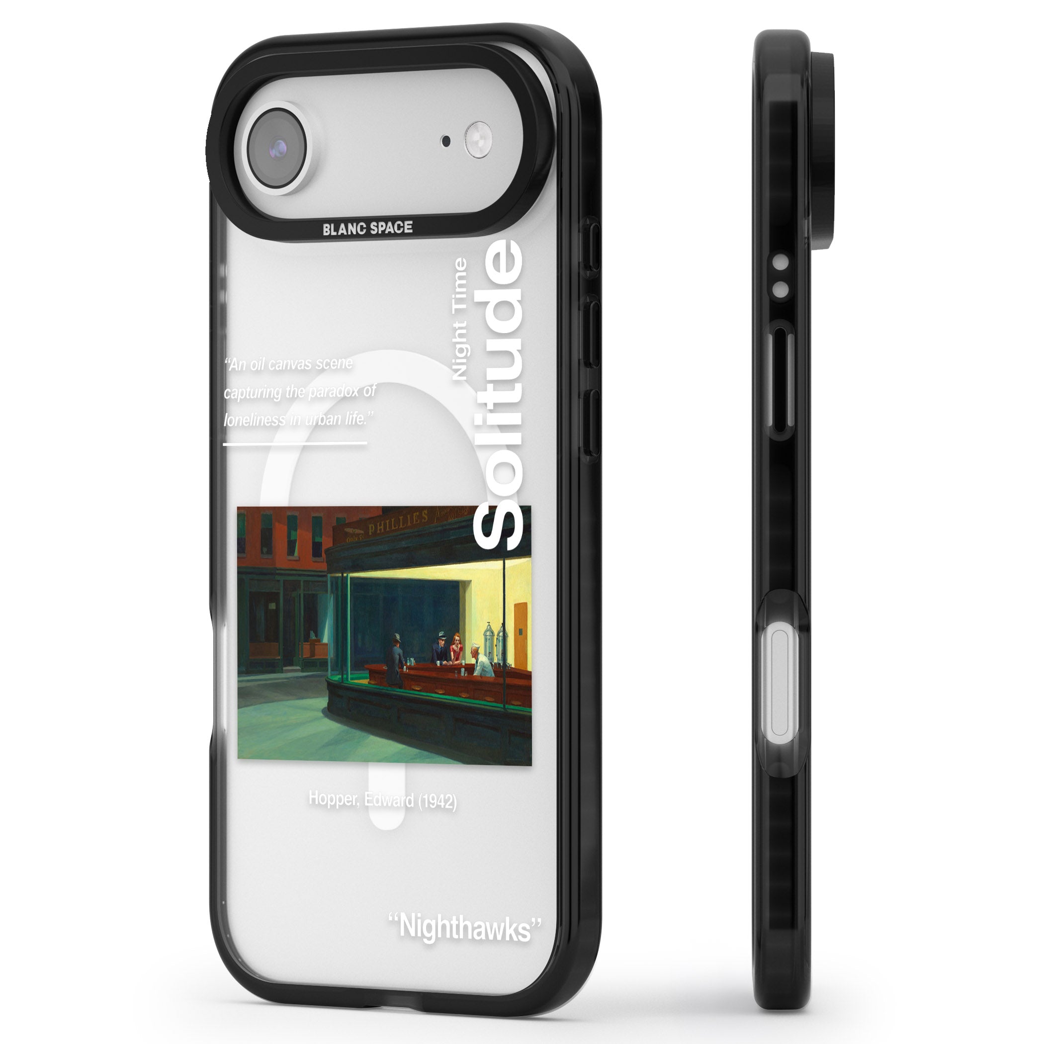 Nighthawks iPhone 17 Air Impact Pro Black Phone Case Side Profile