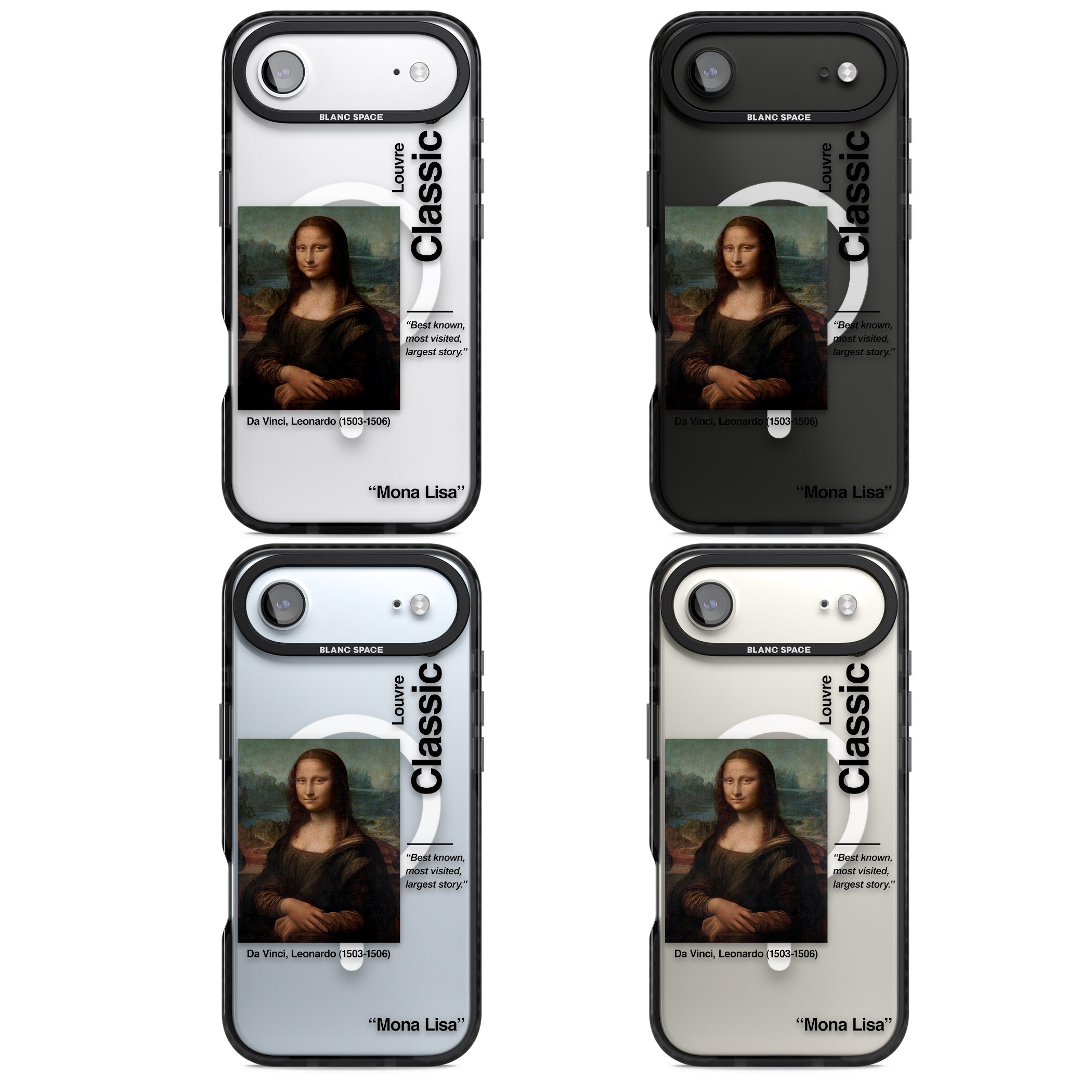 Mona Lisa Leonardo Da Vinci iPhone 17 Air Impact Pro Black Phone Case APT Impact Protection