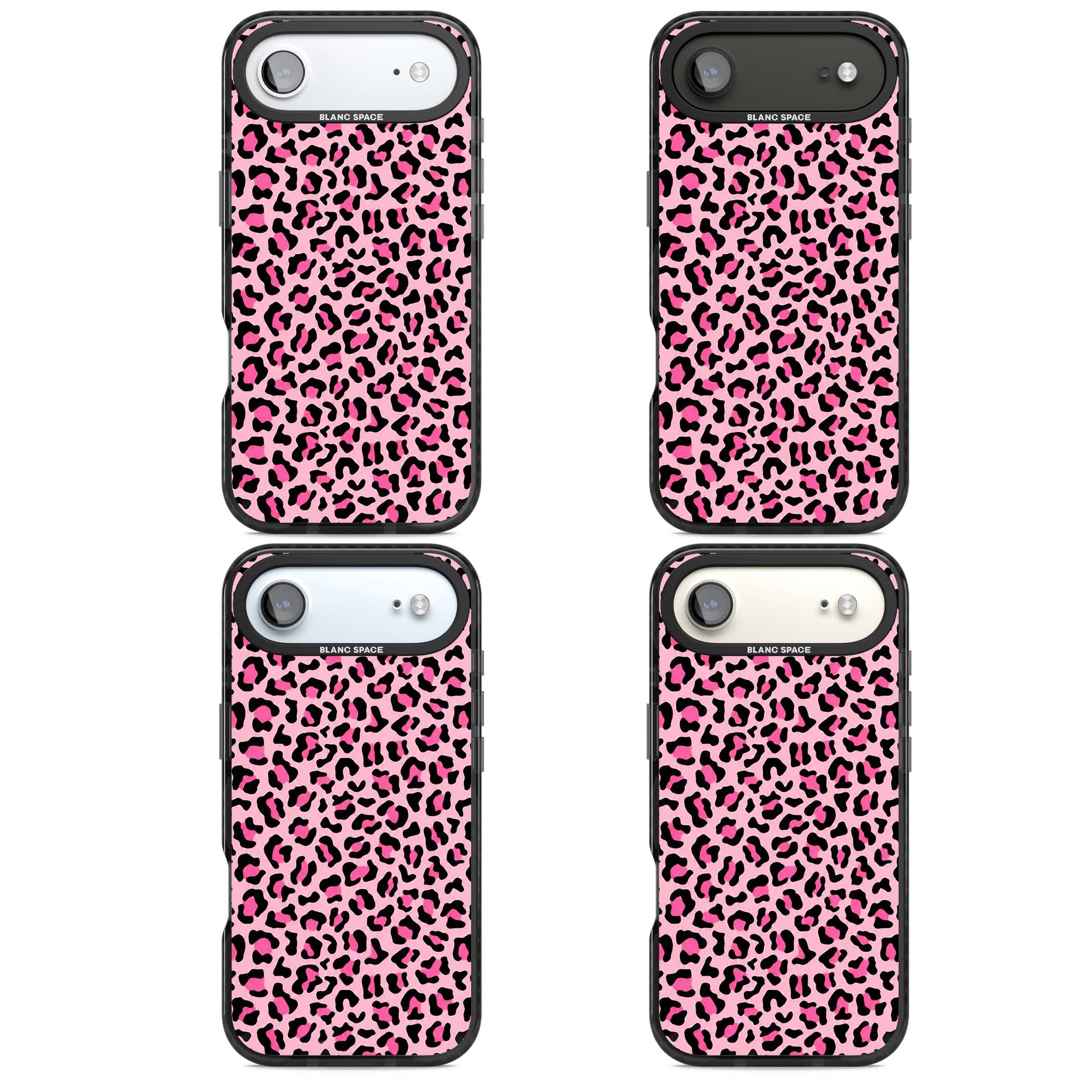 Pink Leopard baddie iPhone case | Black Impact Magsafe case for iPhone Air
