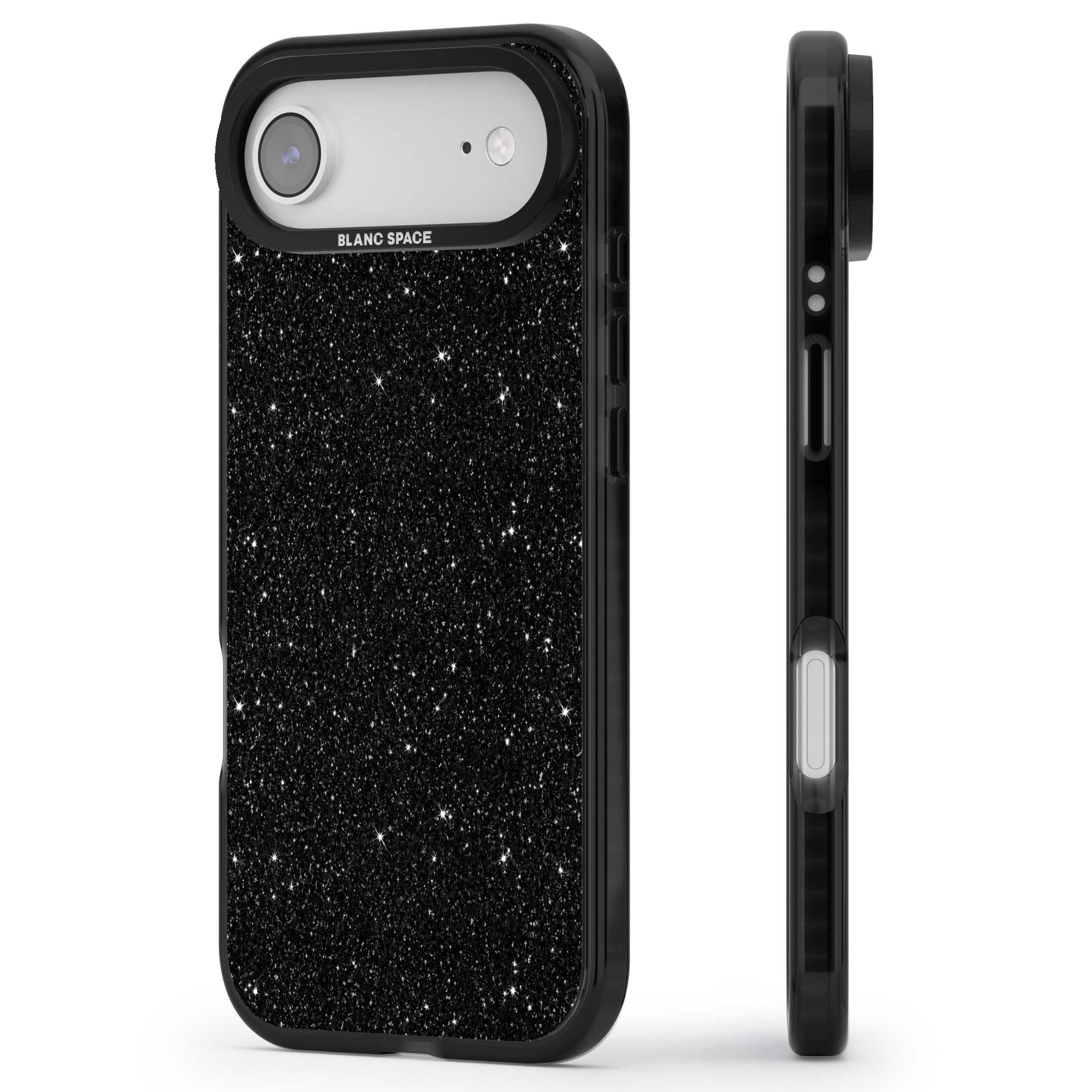 Black Glitter black glitter iPhone case featuring an all-over sparkly shimmer pattern on a jet black base | Black Impact Magsafe case for iPhone Air