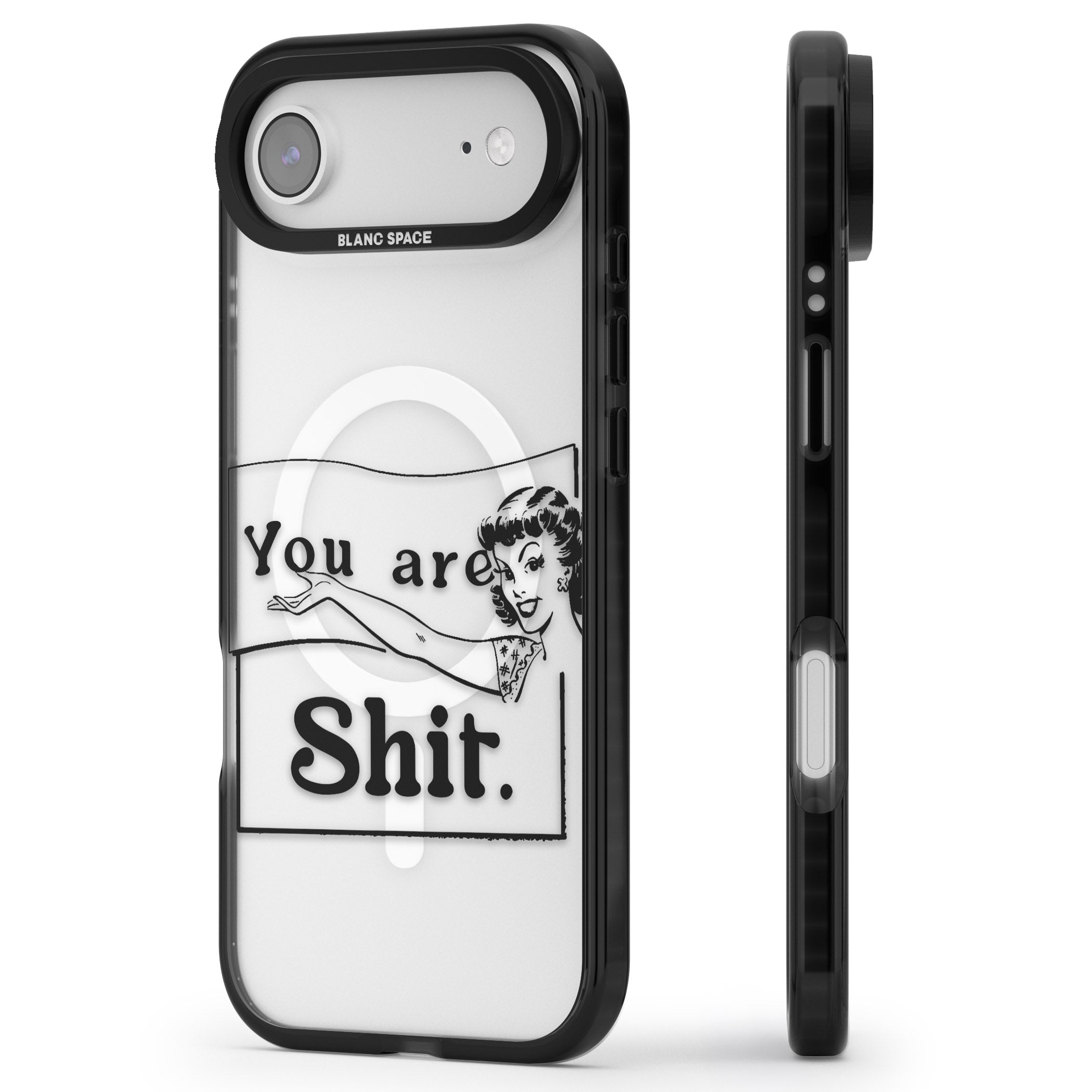 You Are Sh T iPhone 17 Air Impact Pro Black Phone Case Side Profile