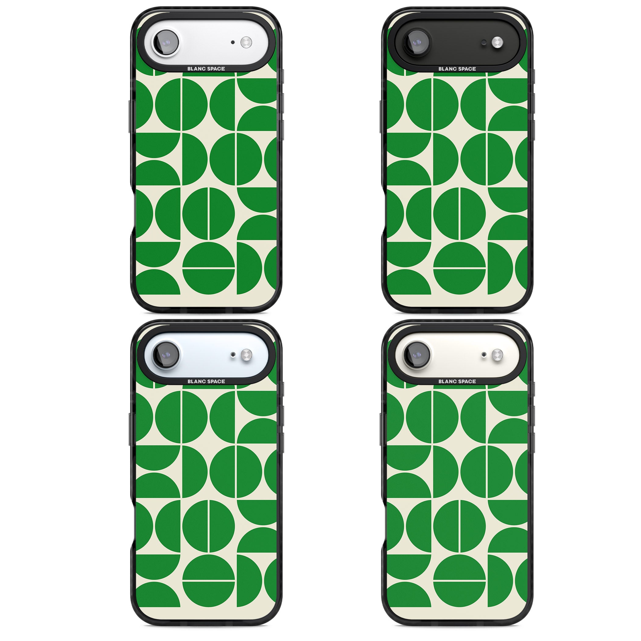 Retro Green Circles iPhone 17 Air Impact Pro Black Phone Case APT Impact Protection