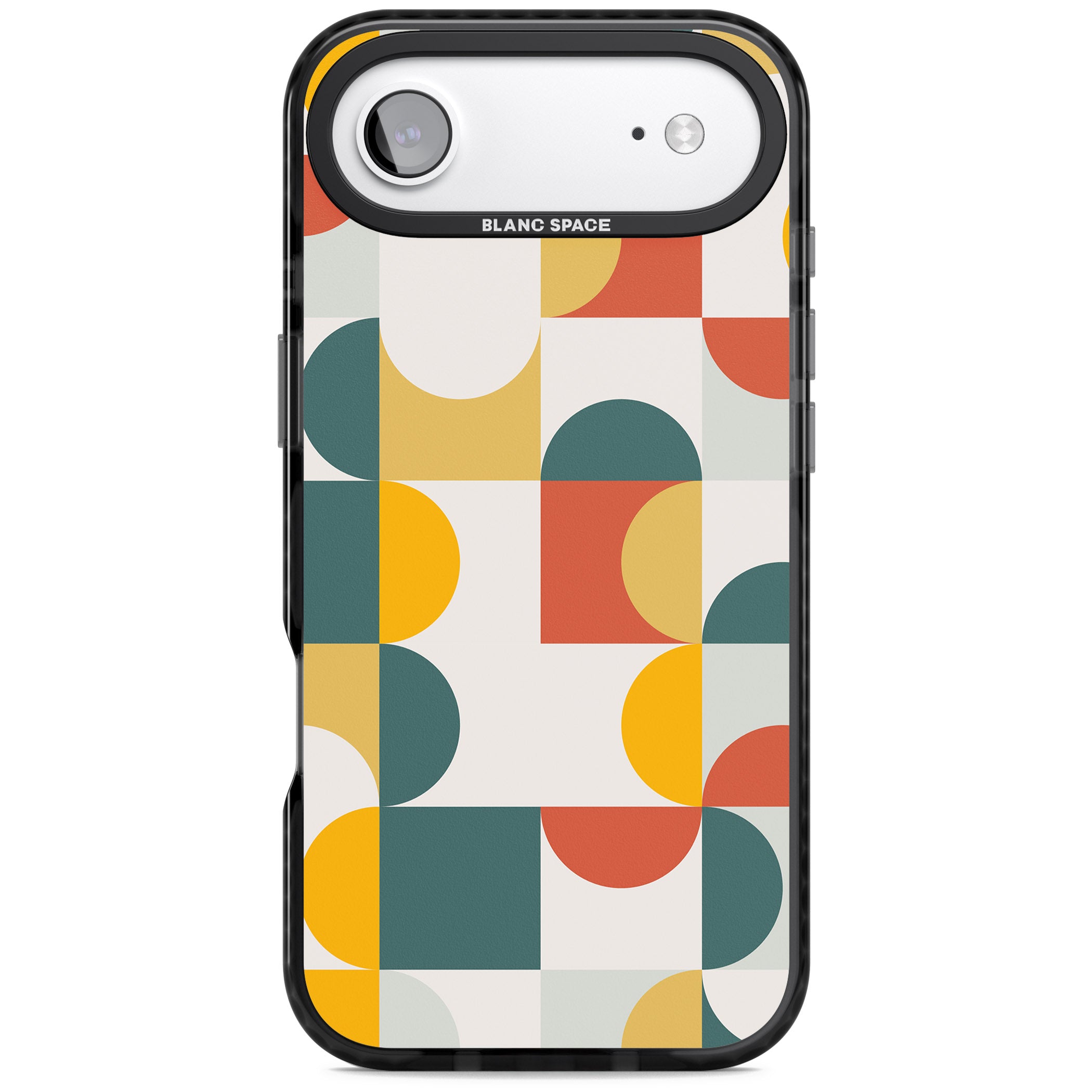 Retro Color Blocks iPhone 17 Air Impact Pro Black Phone Case