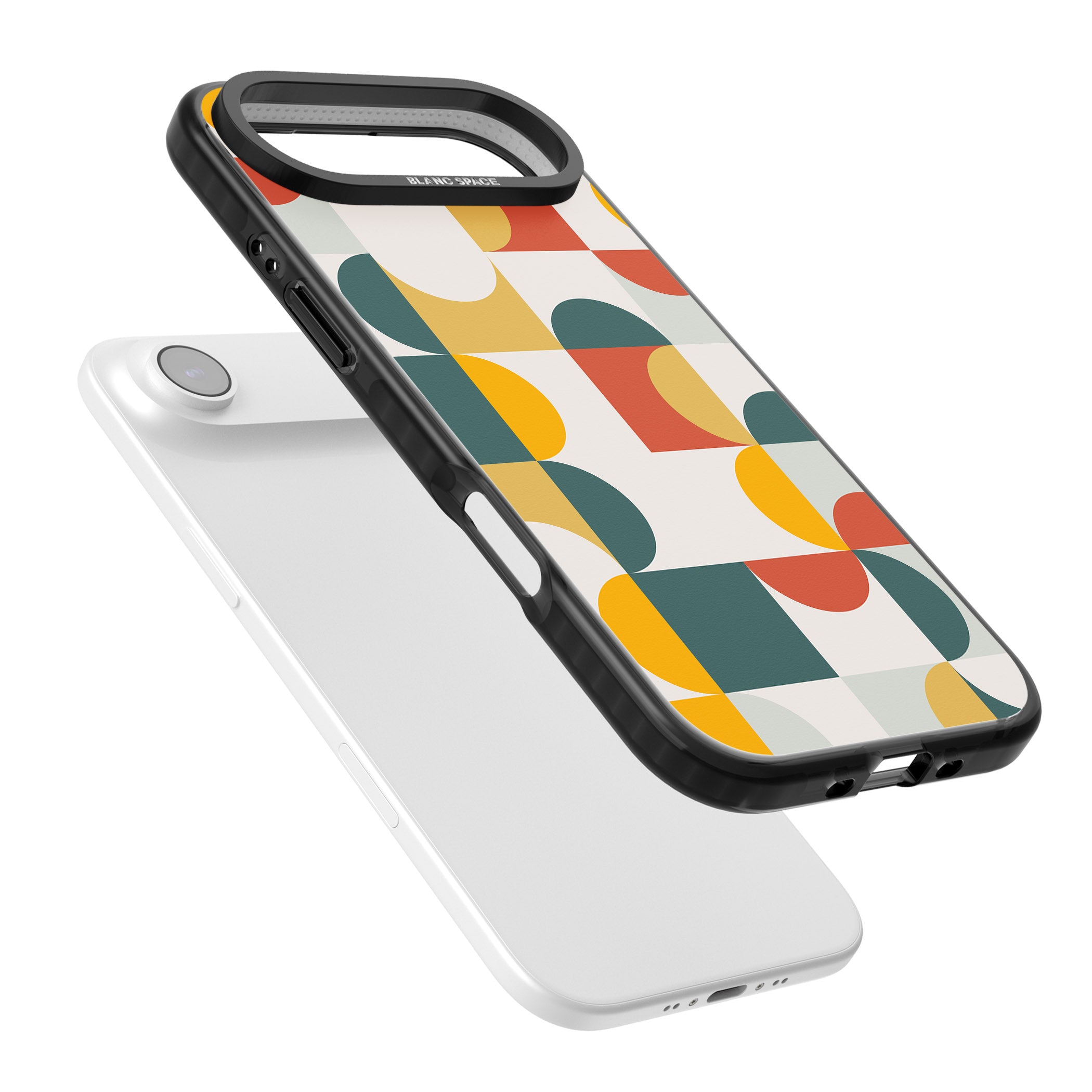 Retro Color Blocks iPhone 17 Air Impact Pro Black Phone Case Colours