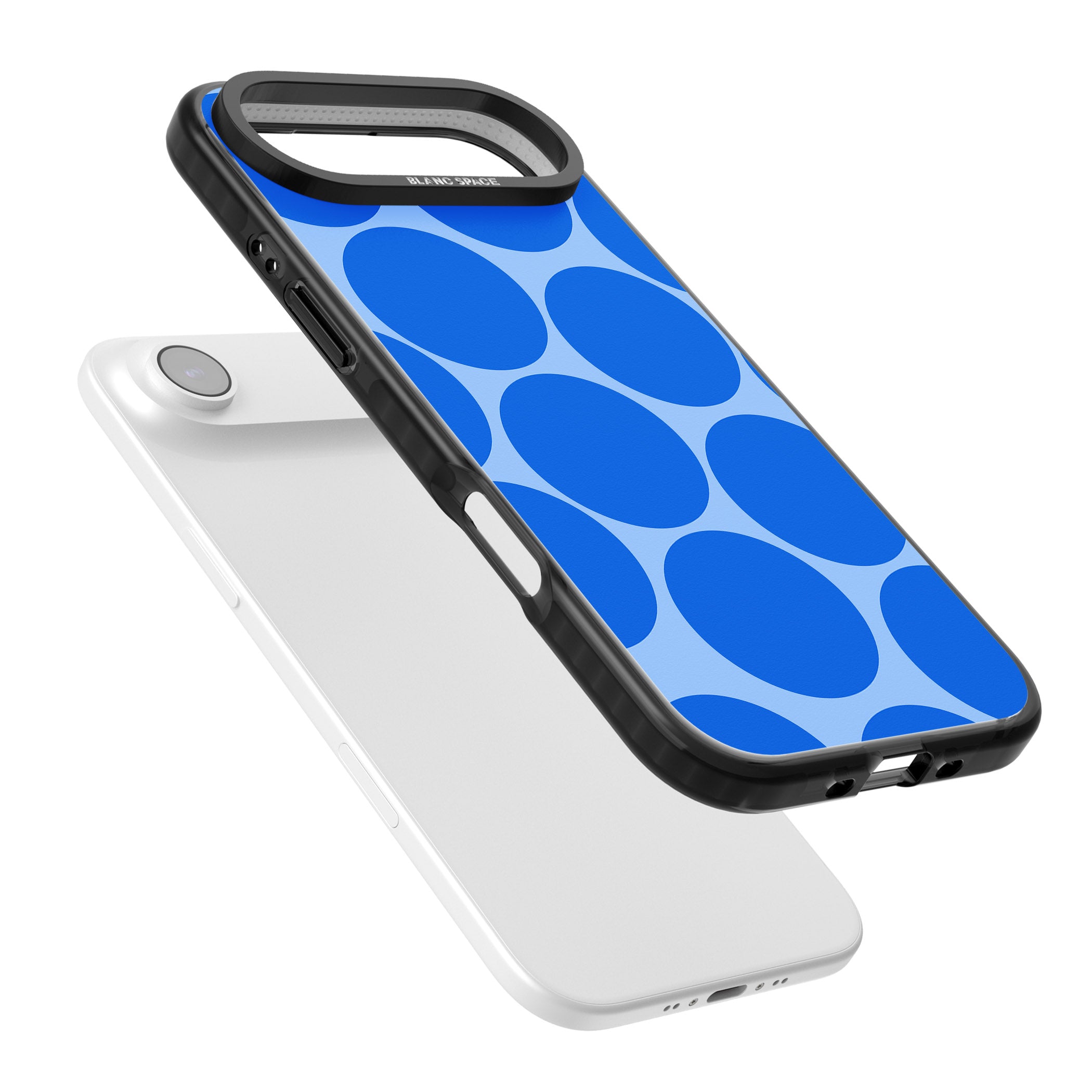 Retro Blue Dot iPhone 17 Air Impact Pro Black Phone Case Colours