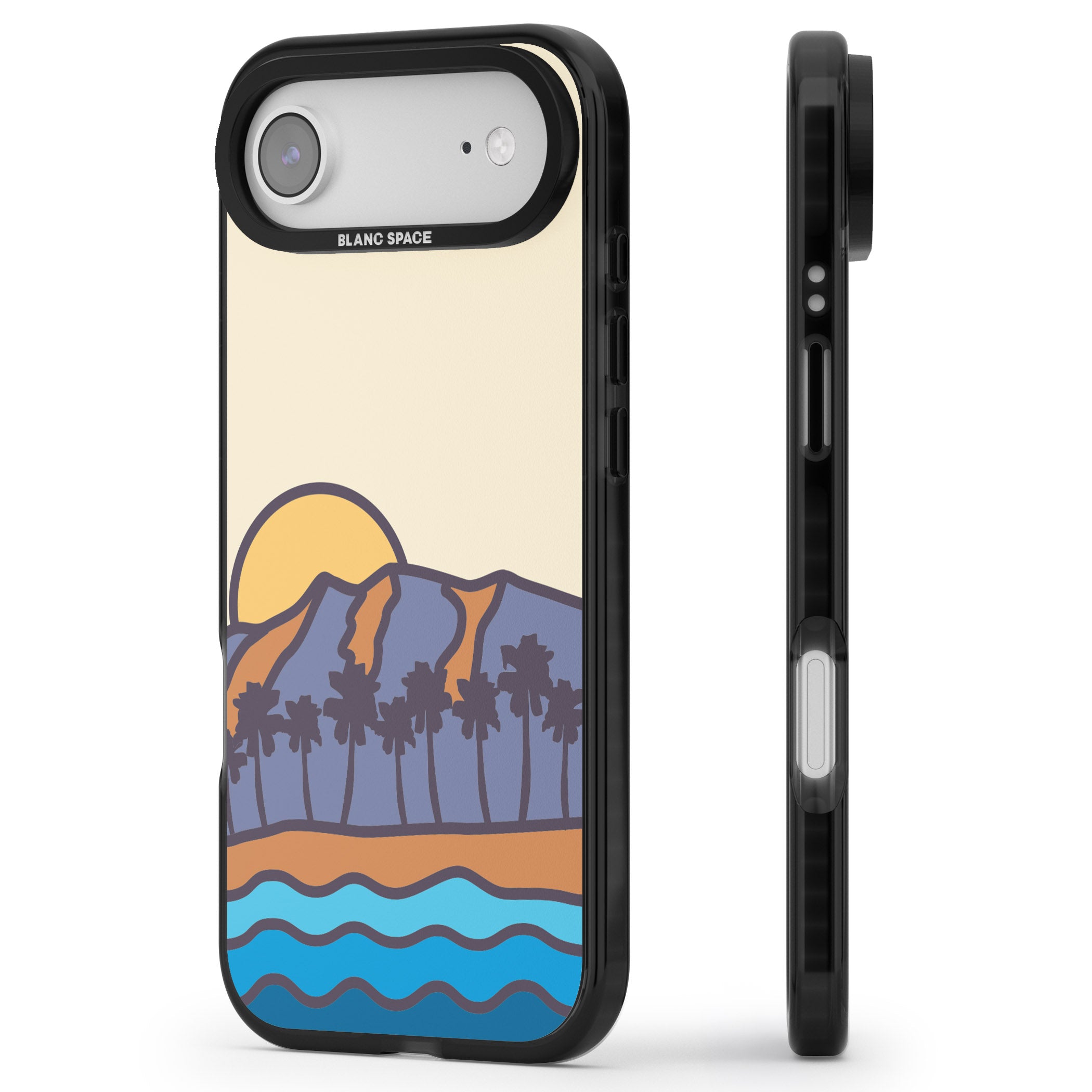 South Sunset iPhone 17 Air Impact Pro Black Phone Case Side Profile