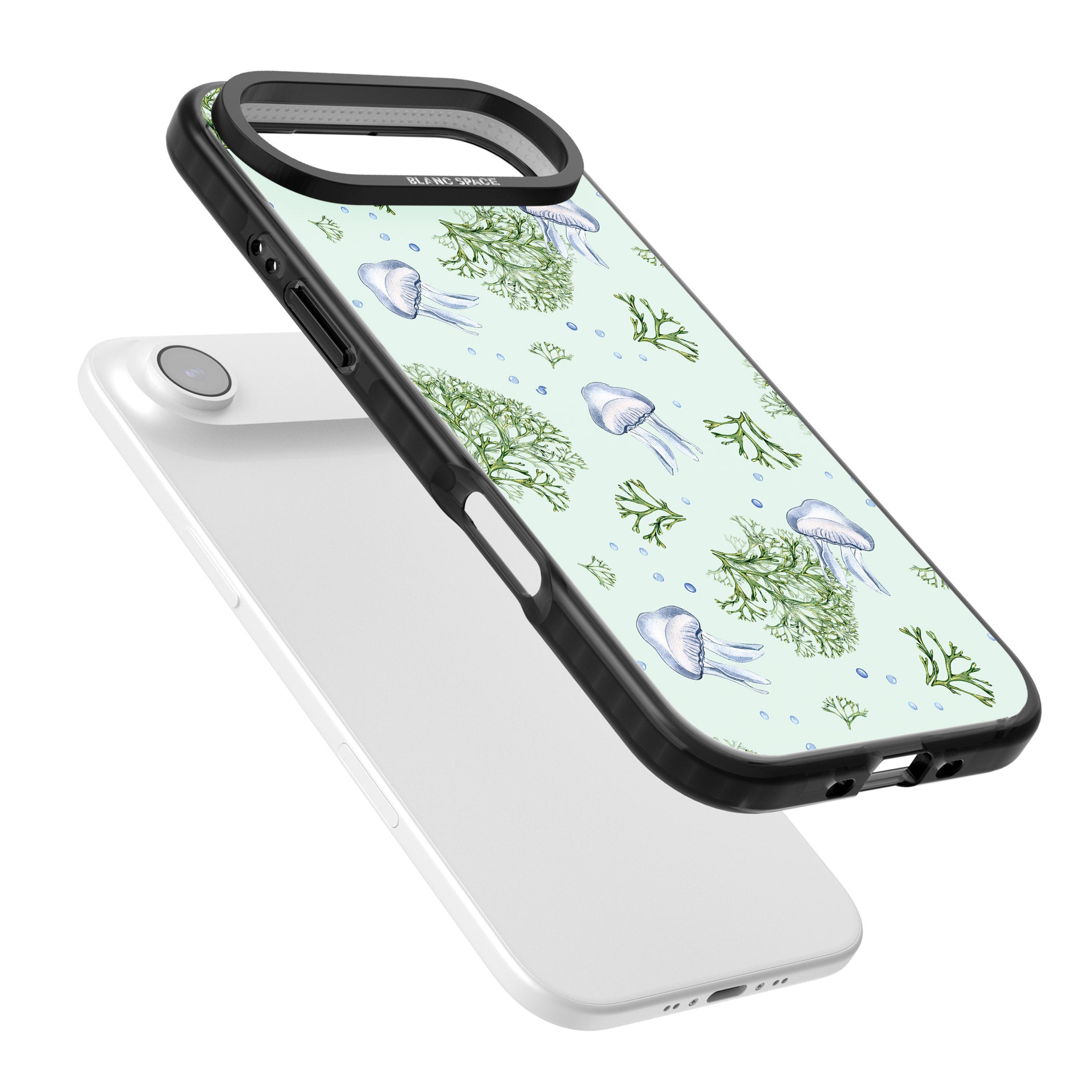 Jellyfish & Seaweed iPhone 17 Air Impact Pro Black Phone Case Colours