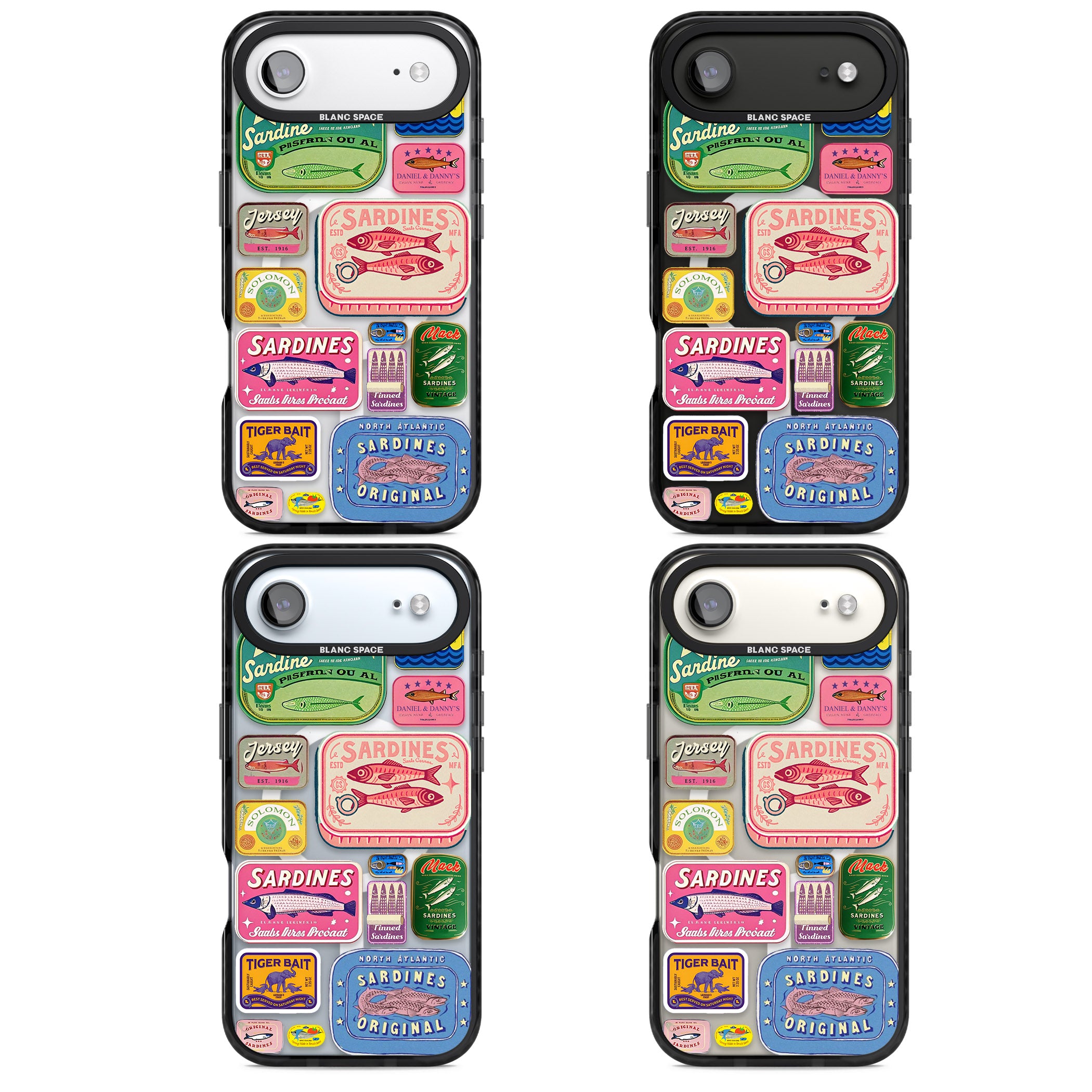 Vintage Sardine Tins iPhone 17 Air Impact Pro Black Phone Case APT Impact Protection