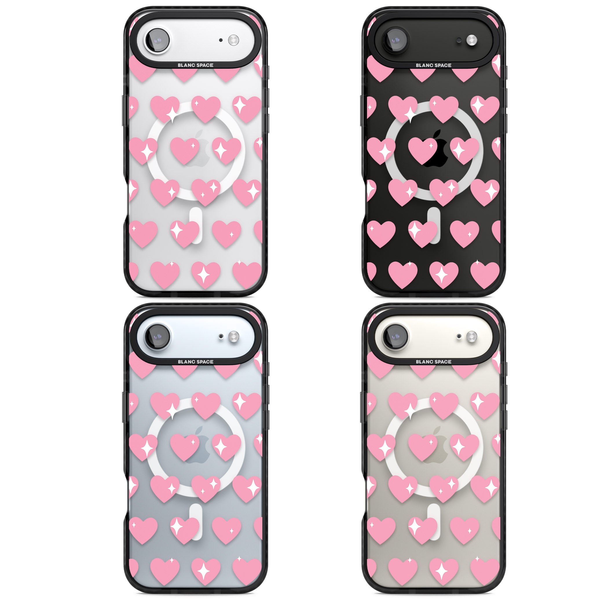 Sweet Hearts iPhone 17 Air Impact Pro Black Phone Case APT Impact Protection