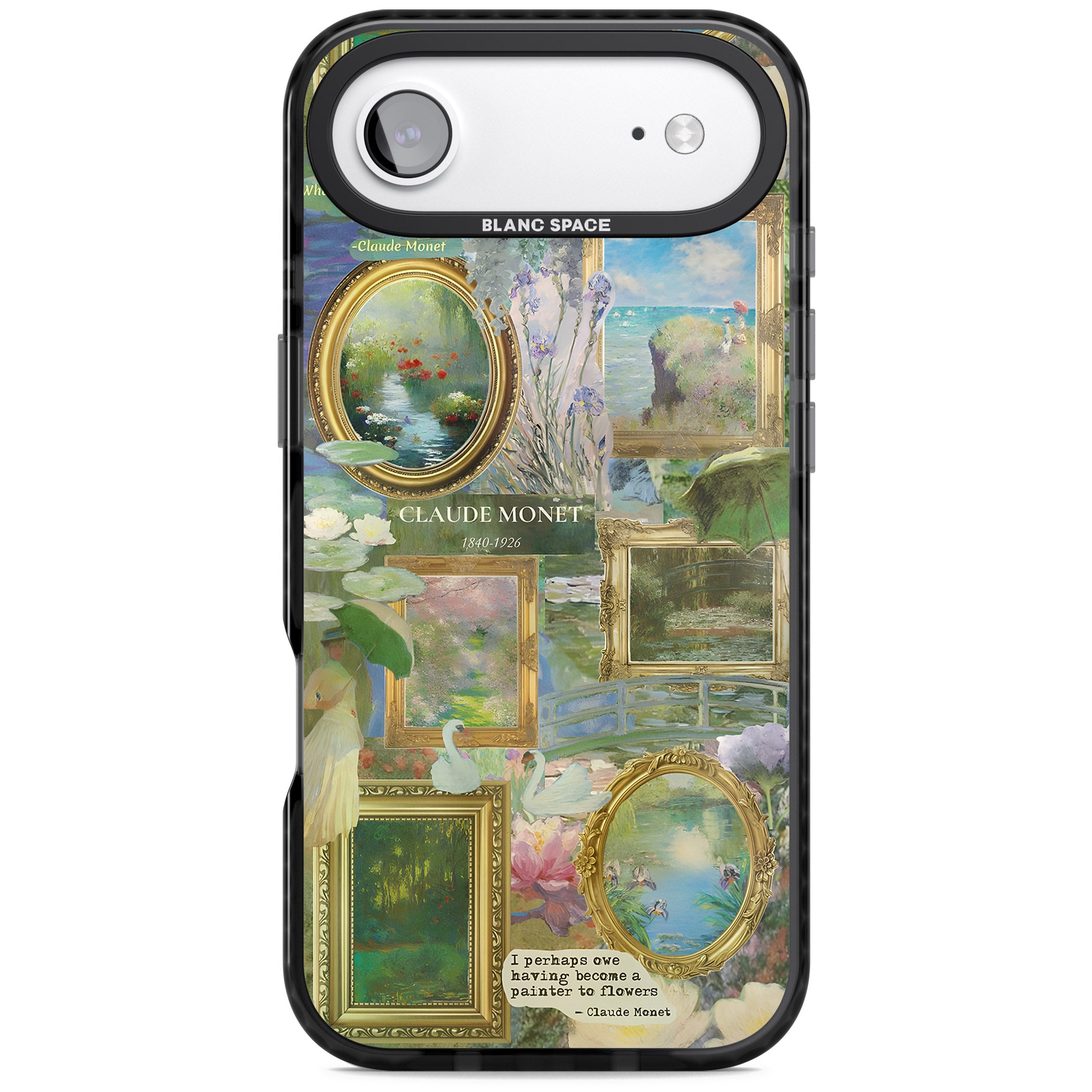 Vintage Floral Frames iPhone 17 Air Impact Pro Black Phone Case