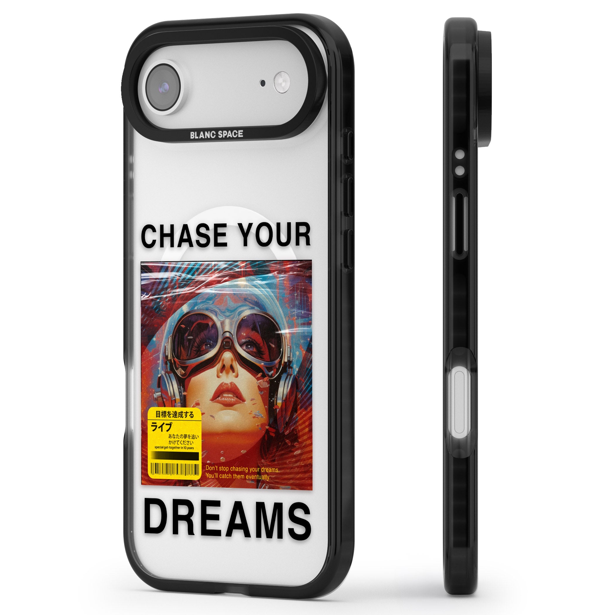 Chase Your Dreams iPhone 17 Air Impact Pro Black Phone Case Side Profile