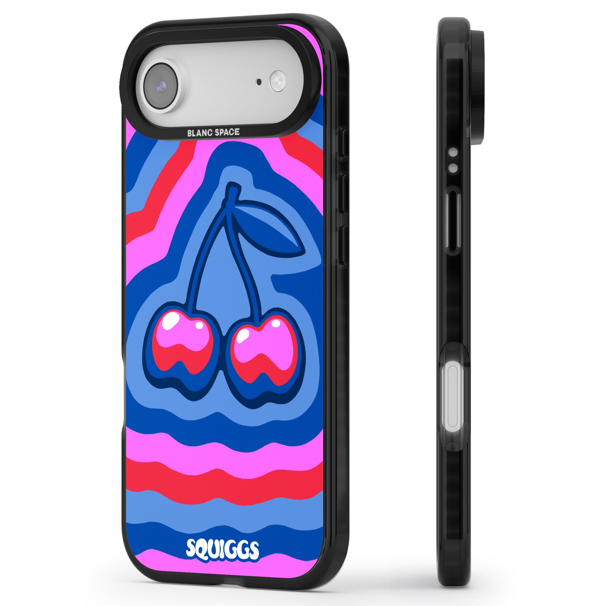 Cherry Rainbow iPhone 17 Air Impact Pro Black Phone Case Side Profile