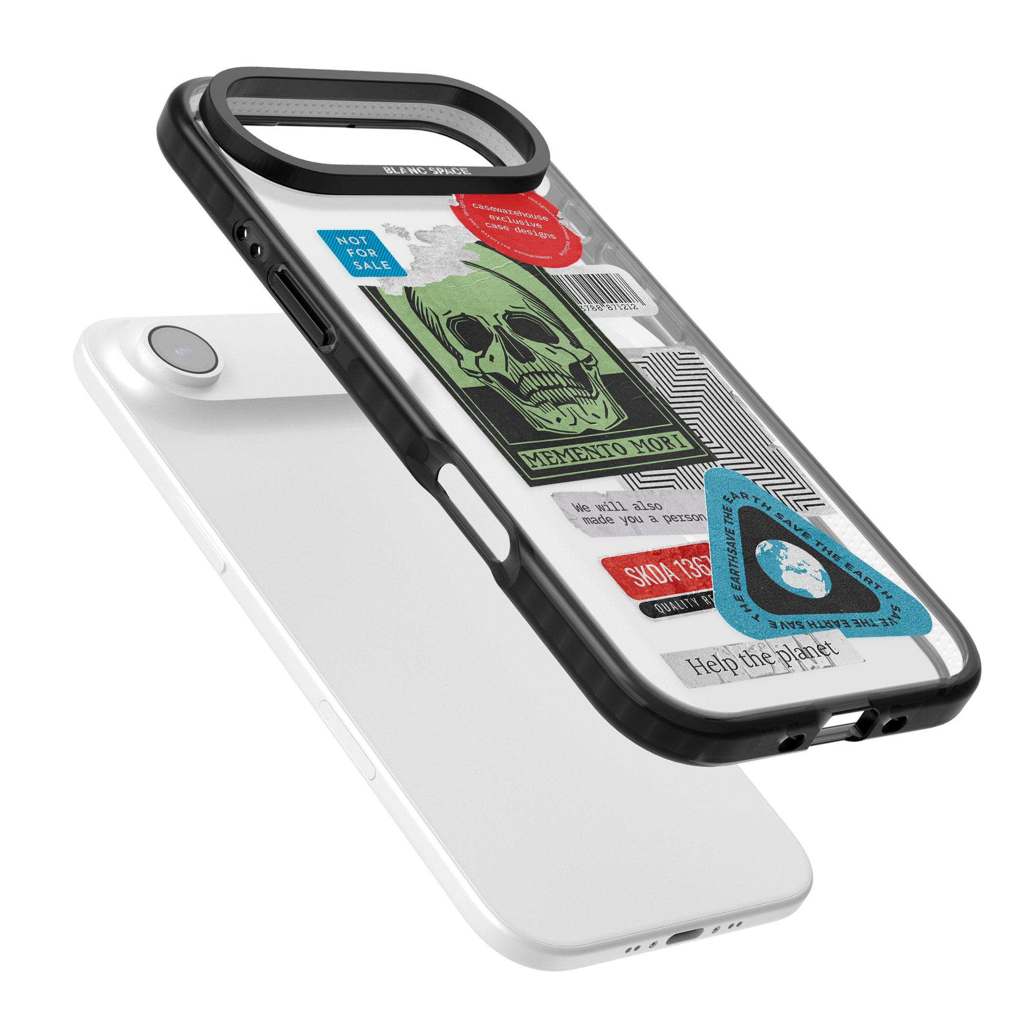 Skull Sticker Mix iPhone 17 Air Impact Pro Black Phone Case Colours