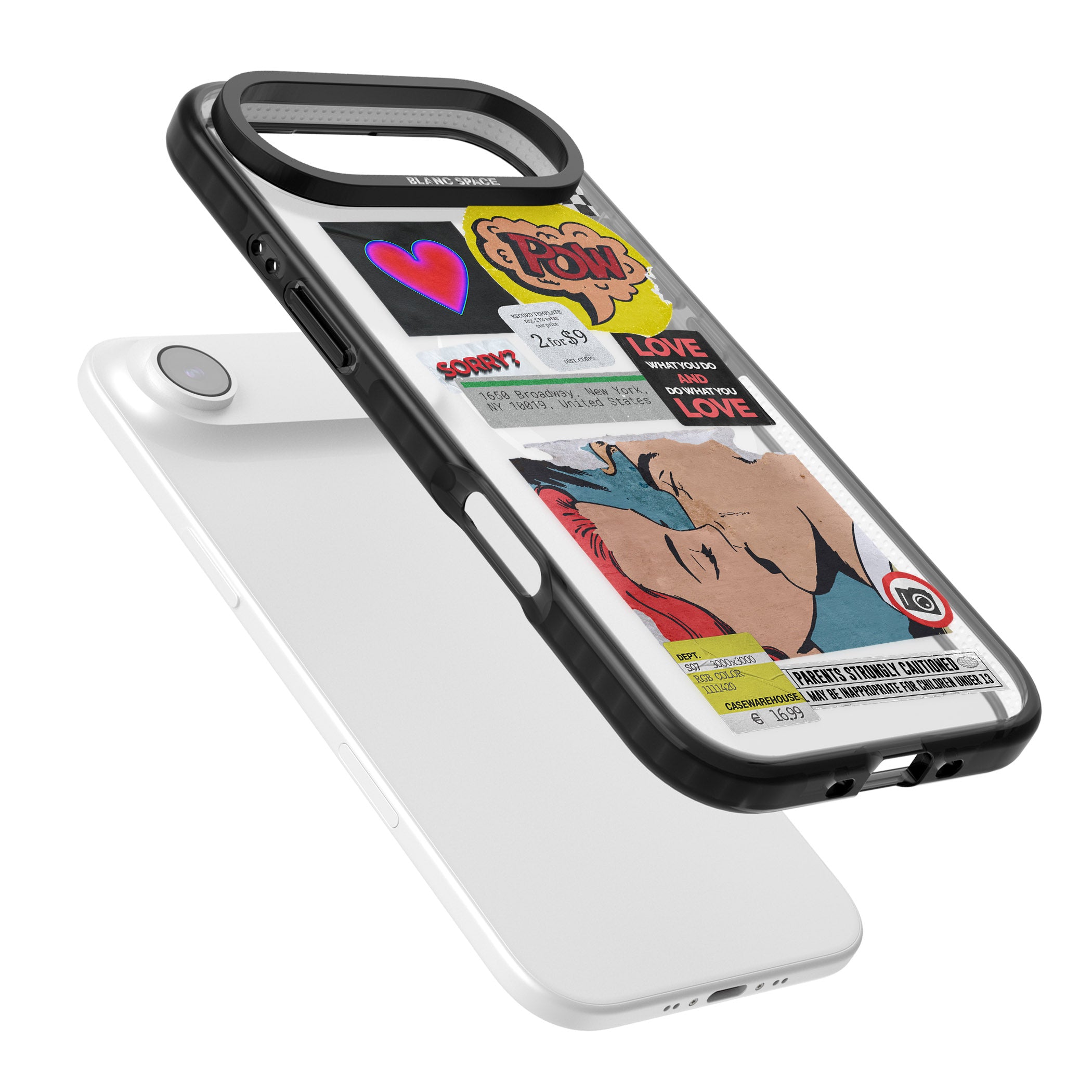 Retro Sticker Mix iPhone 17 Air Impact Pro Black Phone Case Colours