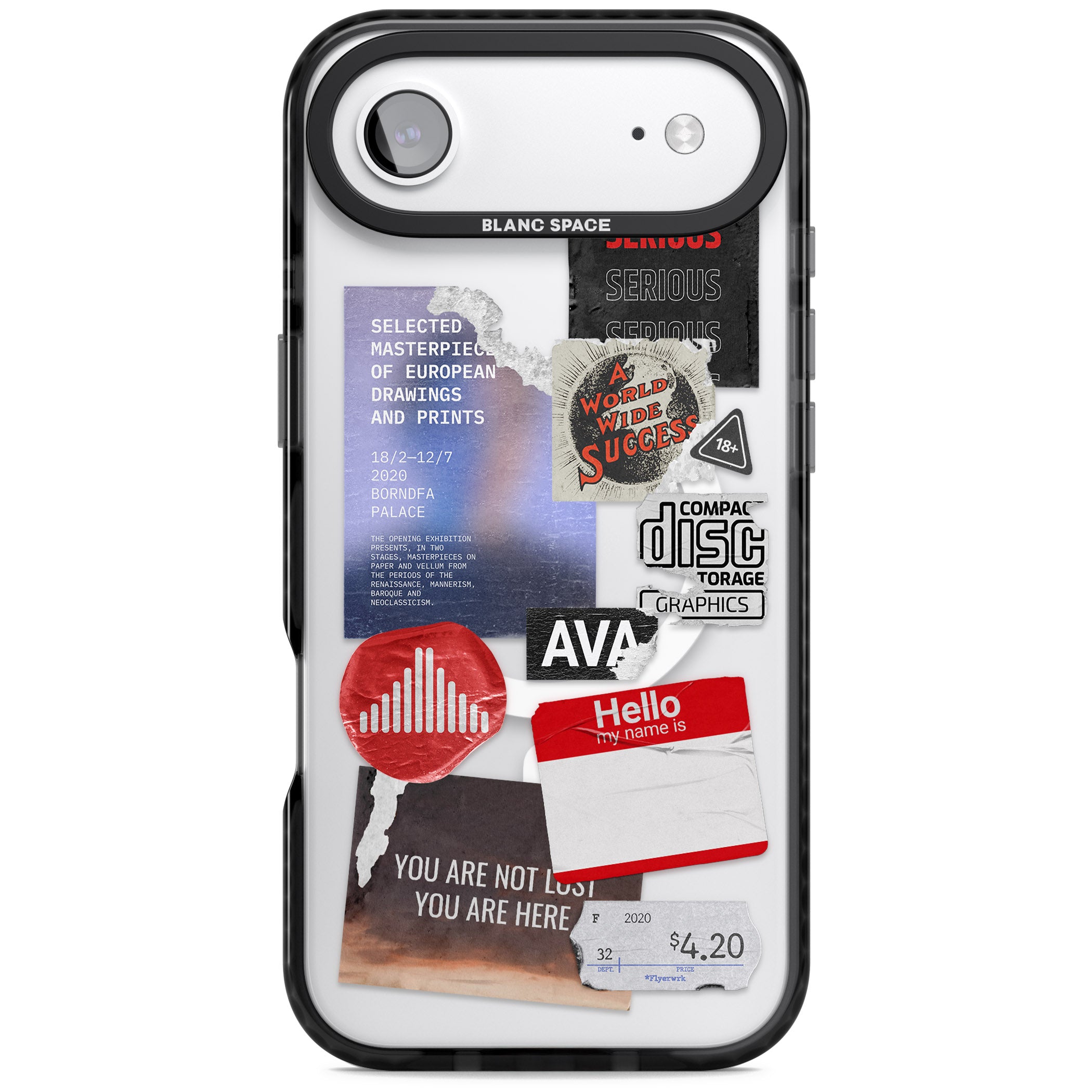 Red & Black Sticker Mix iPhone 17 Air Impact Pro Black Phone Case