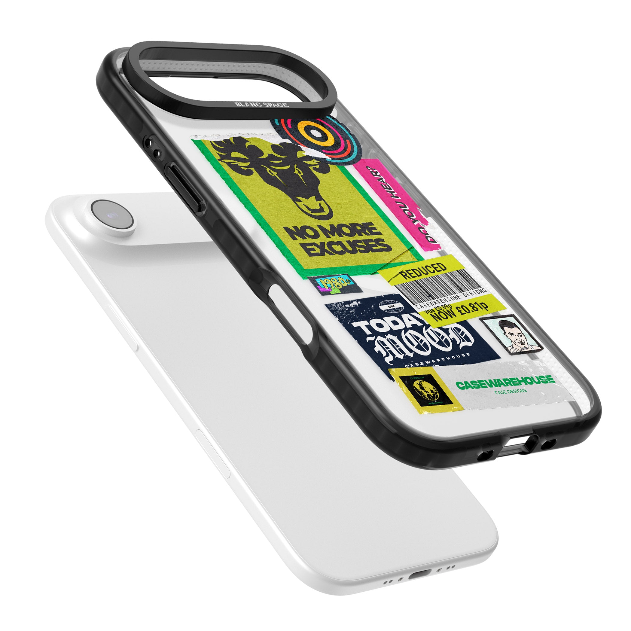 No More Excuses Sticker Mix iPhone 17 Air Impact Pro Black Phone Case Colours
