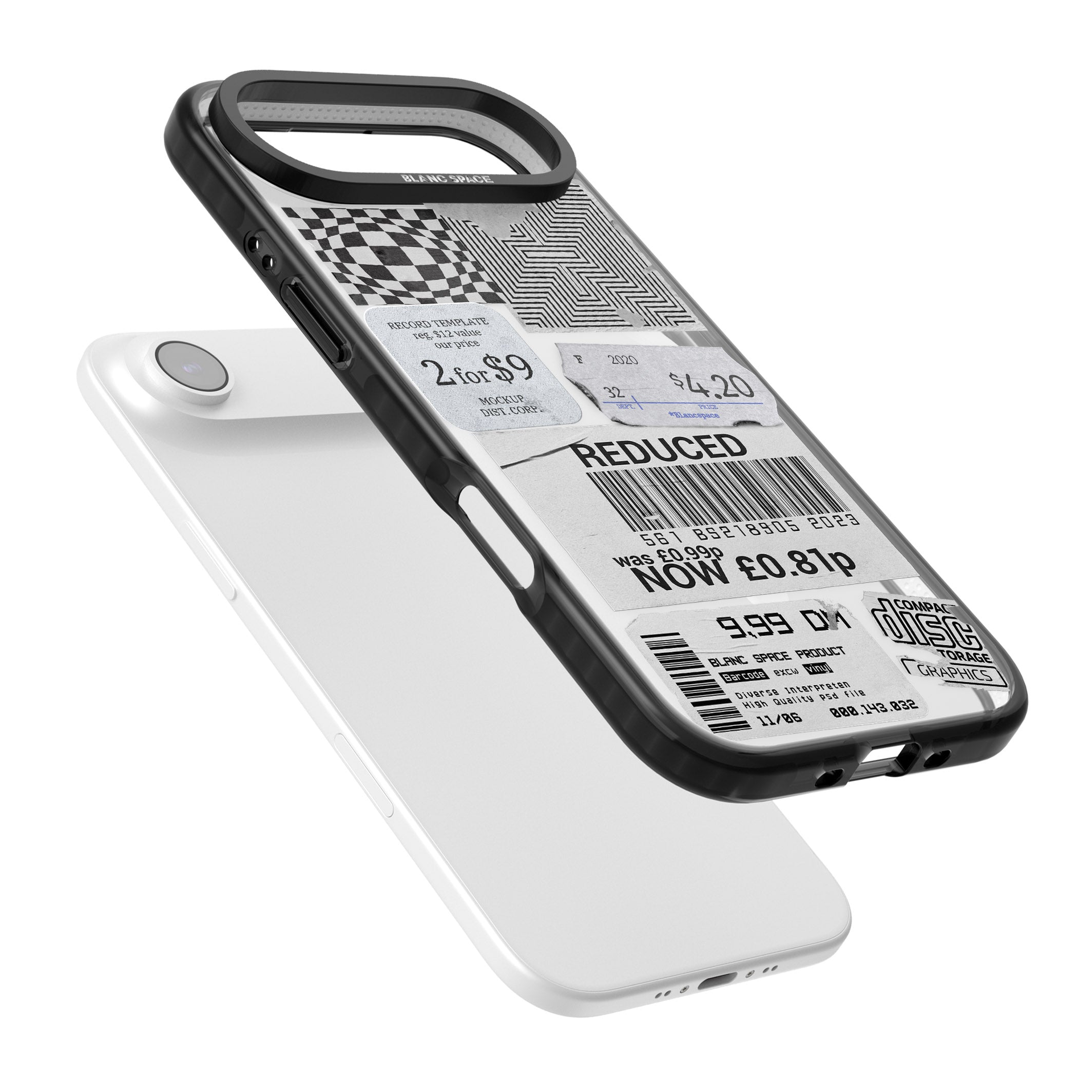 White Sticker Mix iPhone 17 Air Impact Pro Black Phone Case Colours