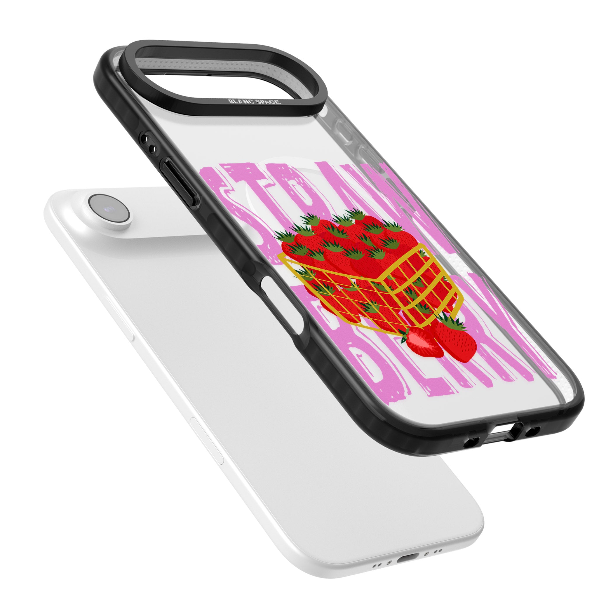 Strawberry Basket iPhone 17 Air Impact Pro Black Phone Case Colours