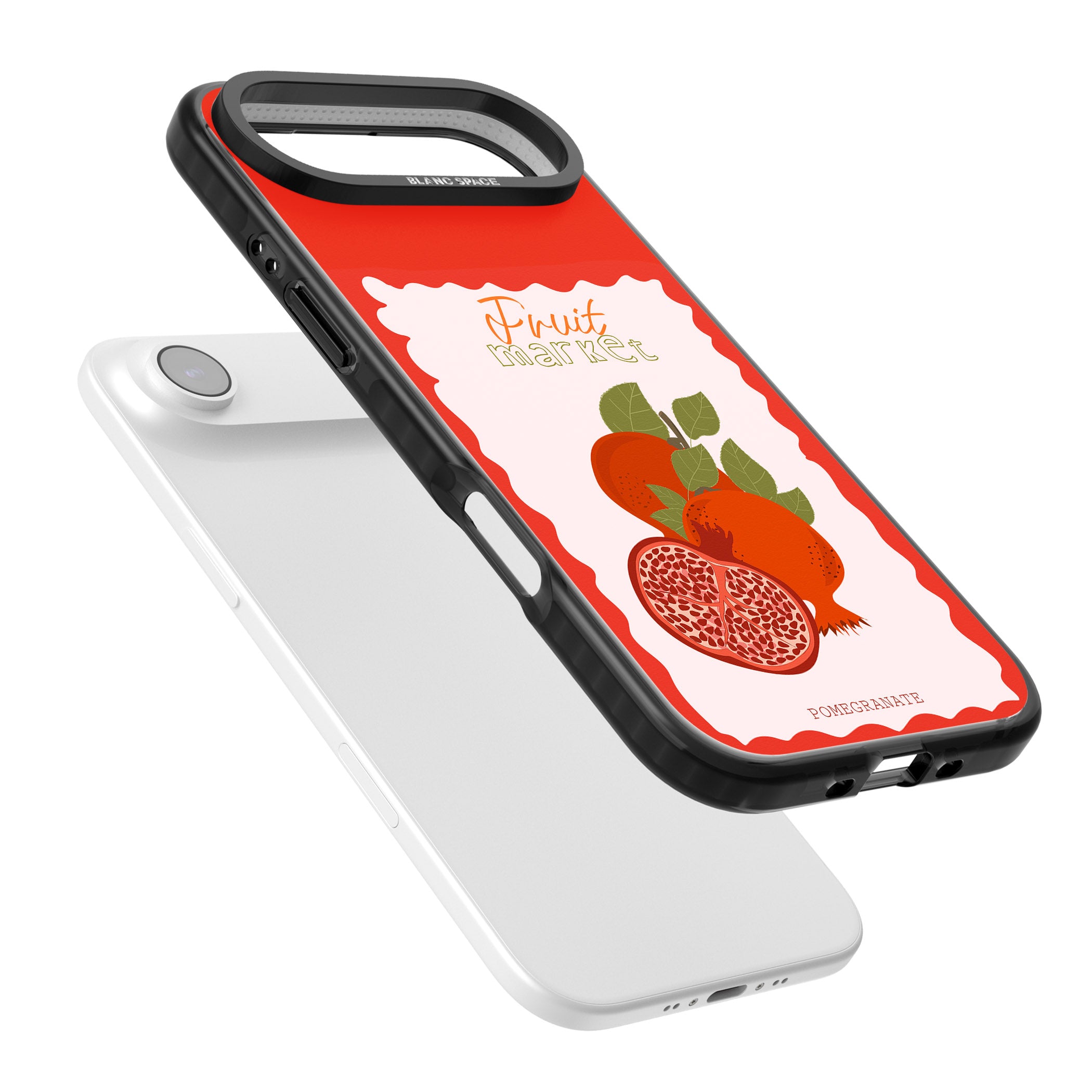 Fruit Market Pomegranate iPhone 17 Air Impact Pro Black Phone Case Colours