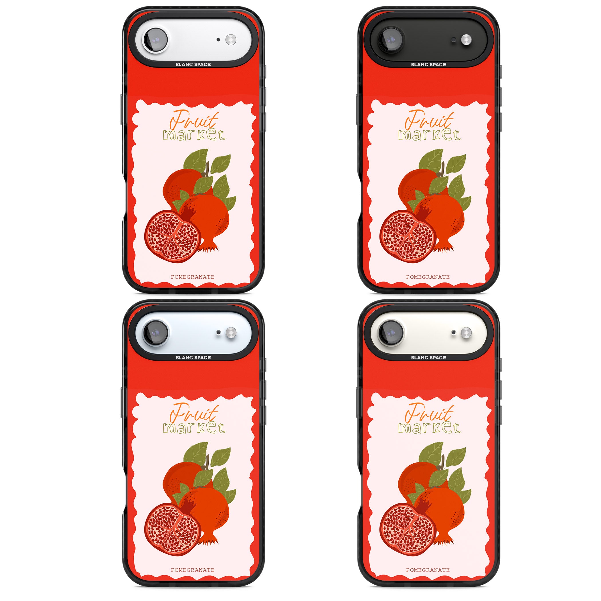 Fruit Market Pomegranate iPhone 17 Air Impact Pro Black Phone Case APT Impact Protection