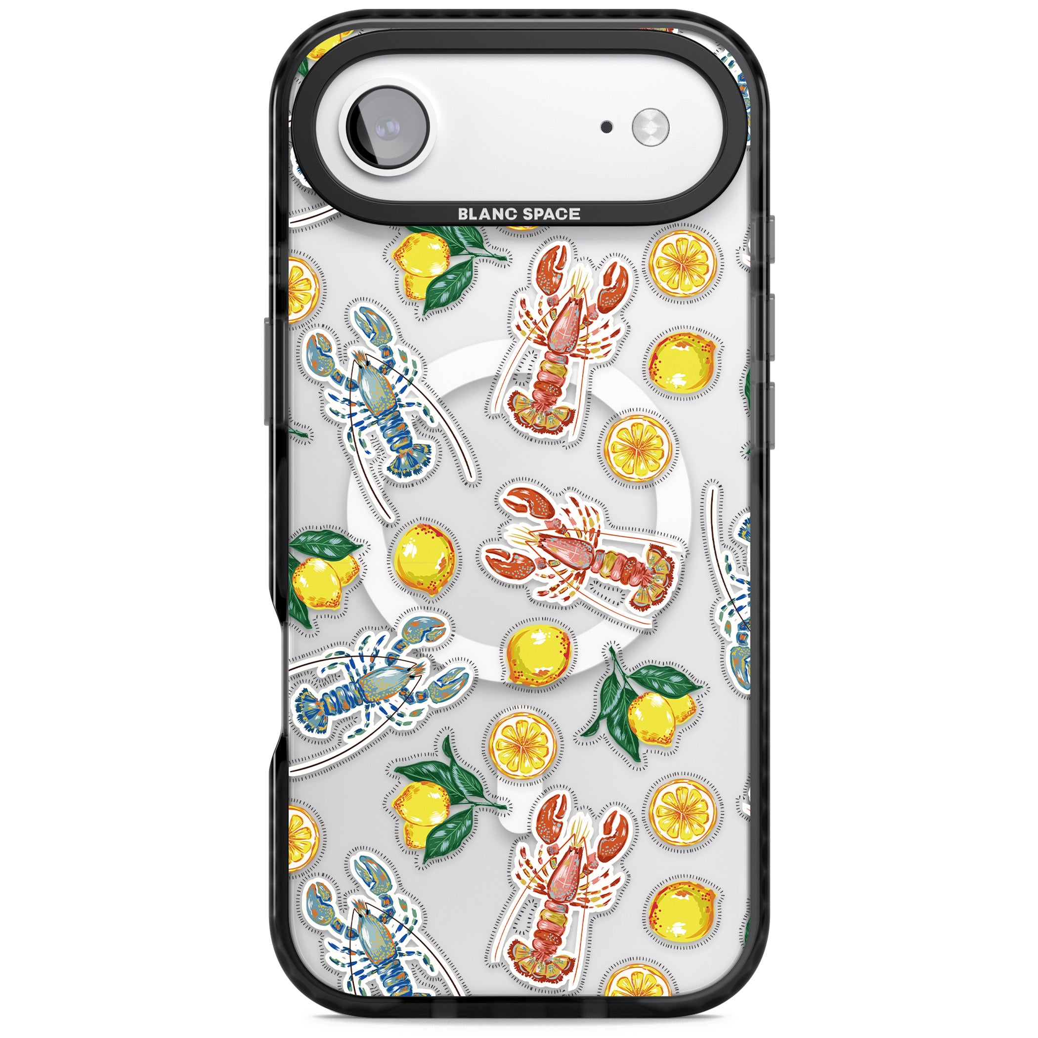 Lemons & Lobsters iPhone 17 Air Impact Pro Black Phone Case