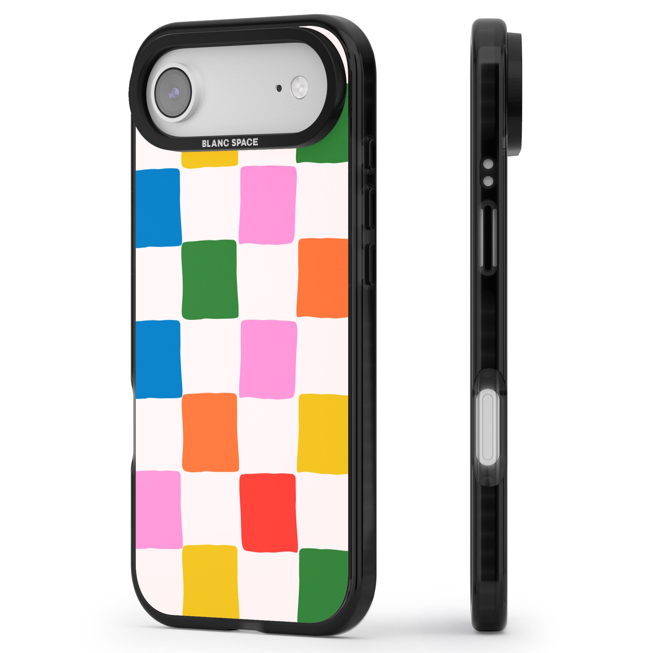 Colour Checked iPhone 17 Air Impact Pro Black Phone Case Side Profile