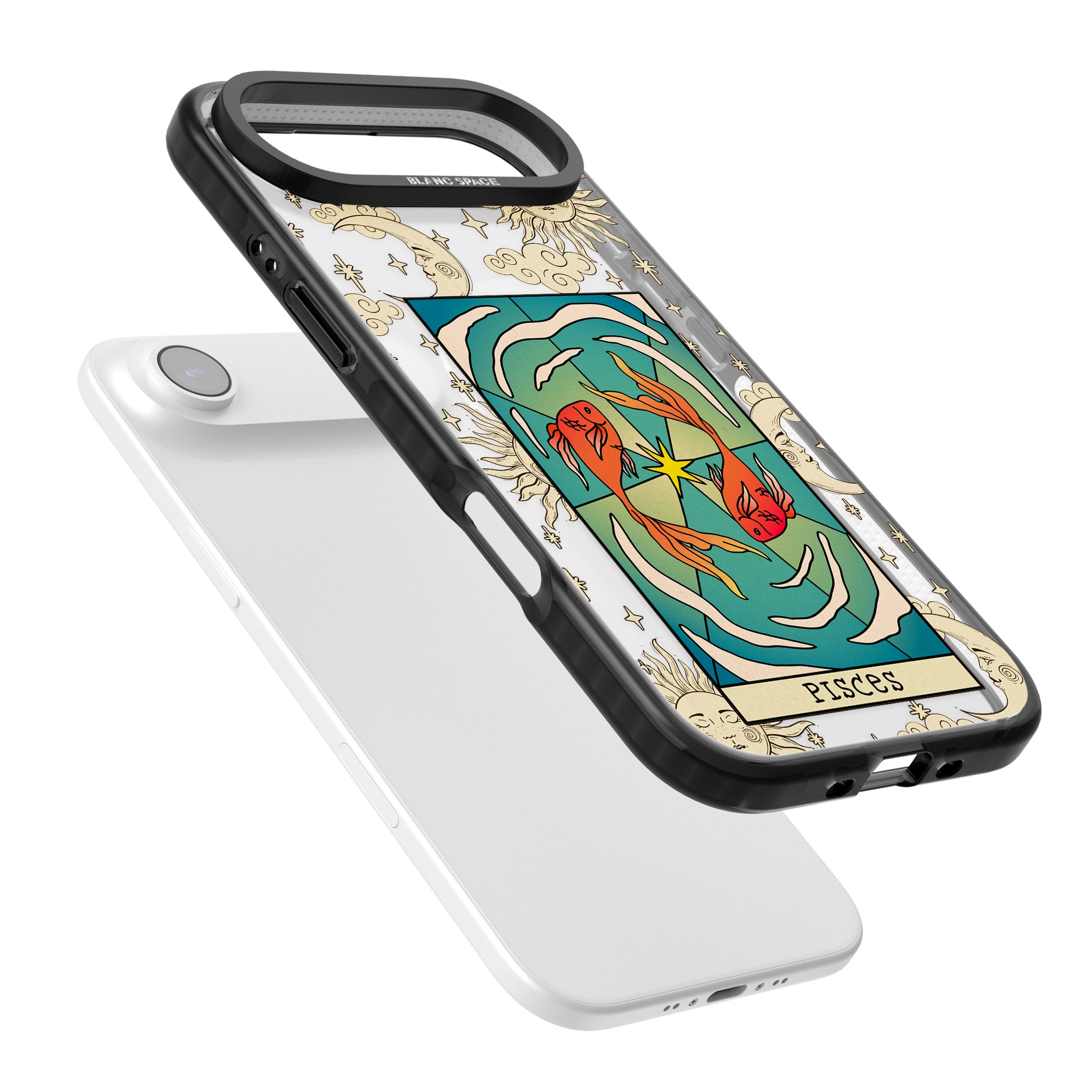 Celestial Zodiac Pisces iPhone 17 Air Impact Pro Black Phone Case Colours