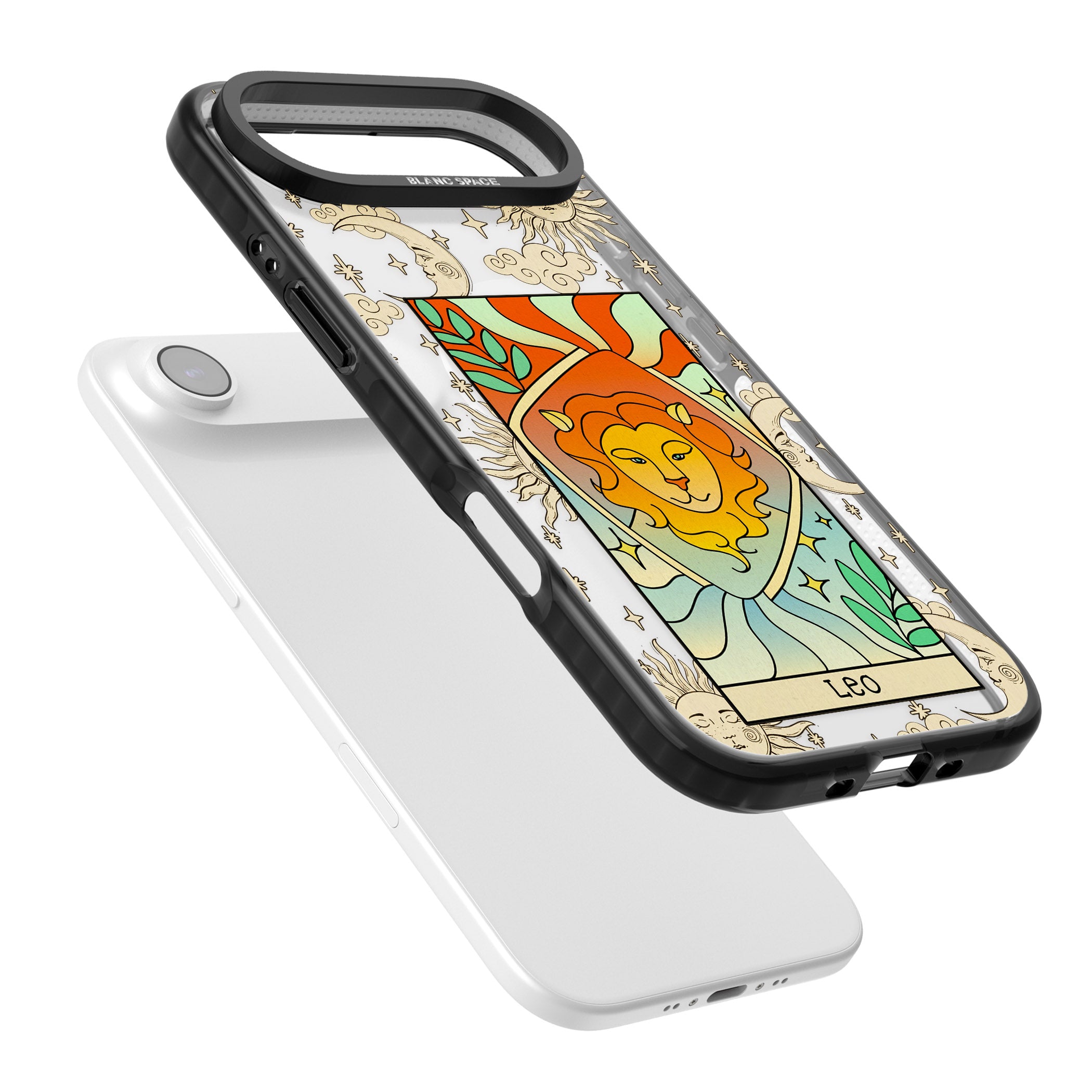 Celestial Zodiac Leo iPhone 17 Air Impact Pro Black Phone Case Colours