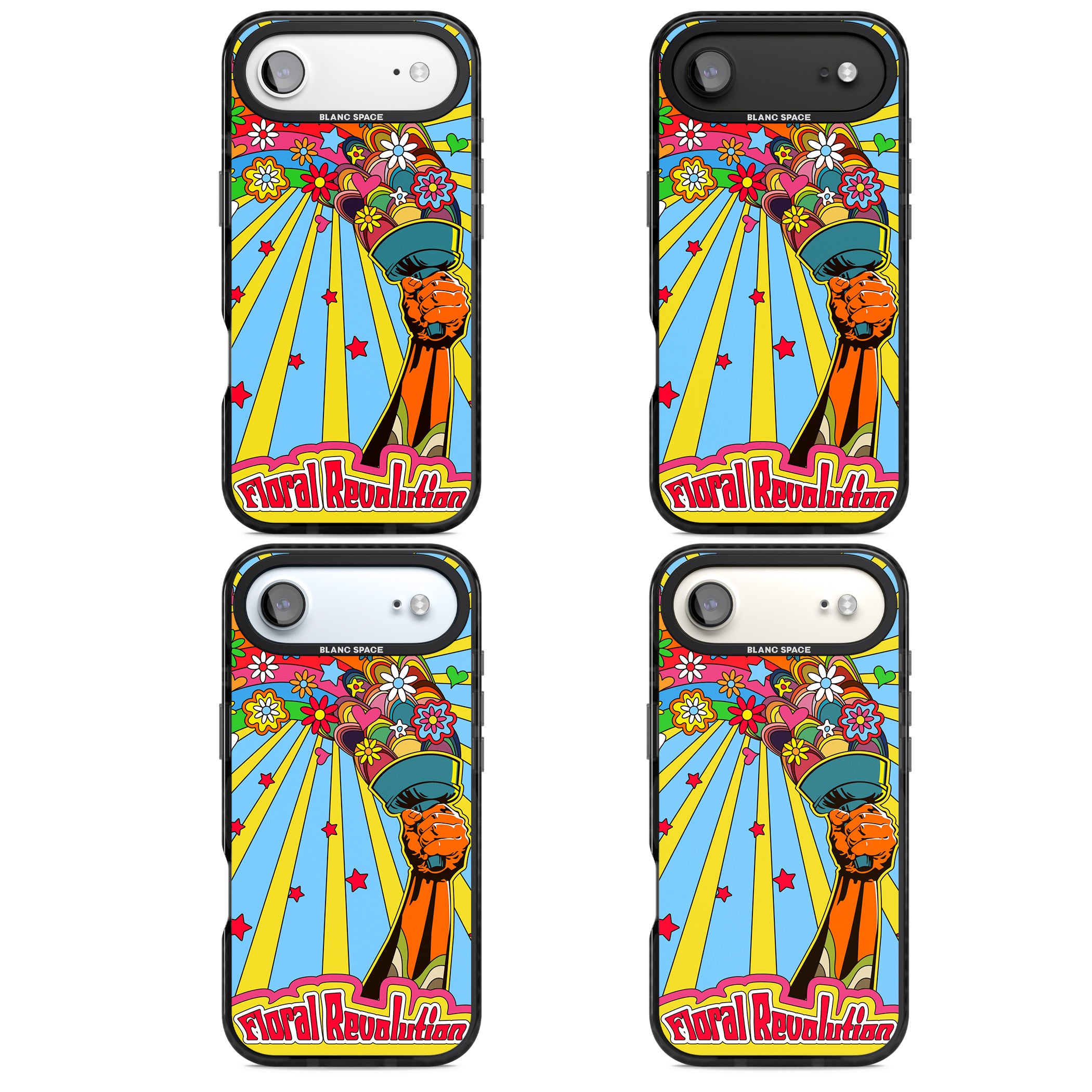 Floral Revolution iPhone 17 Air Impact Pro Black Phone Case APT Impact Protection