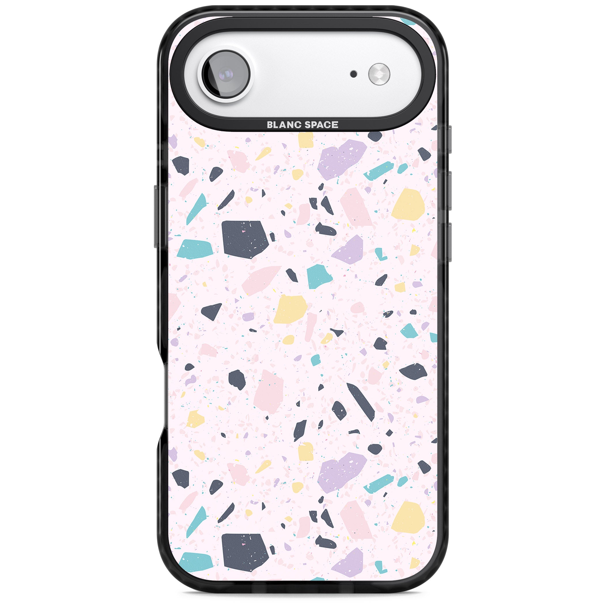Pink, Purple & Turquoise Terrazzo Pattern iPhone 17 Air Impact Pro Black Phone Case