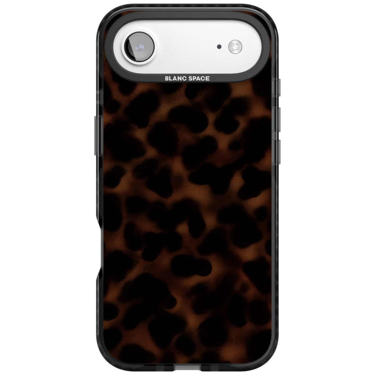 Dark Tortoise Shell old money iPhone case featuring a dark tortoiseshell pattern with amber and black animal print tones iPhone Air / iPhone 17 Air Impact Pro Black Phone Case front