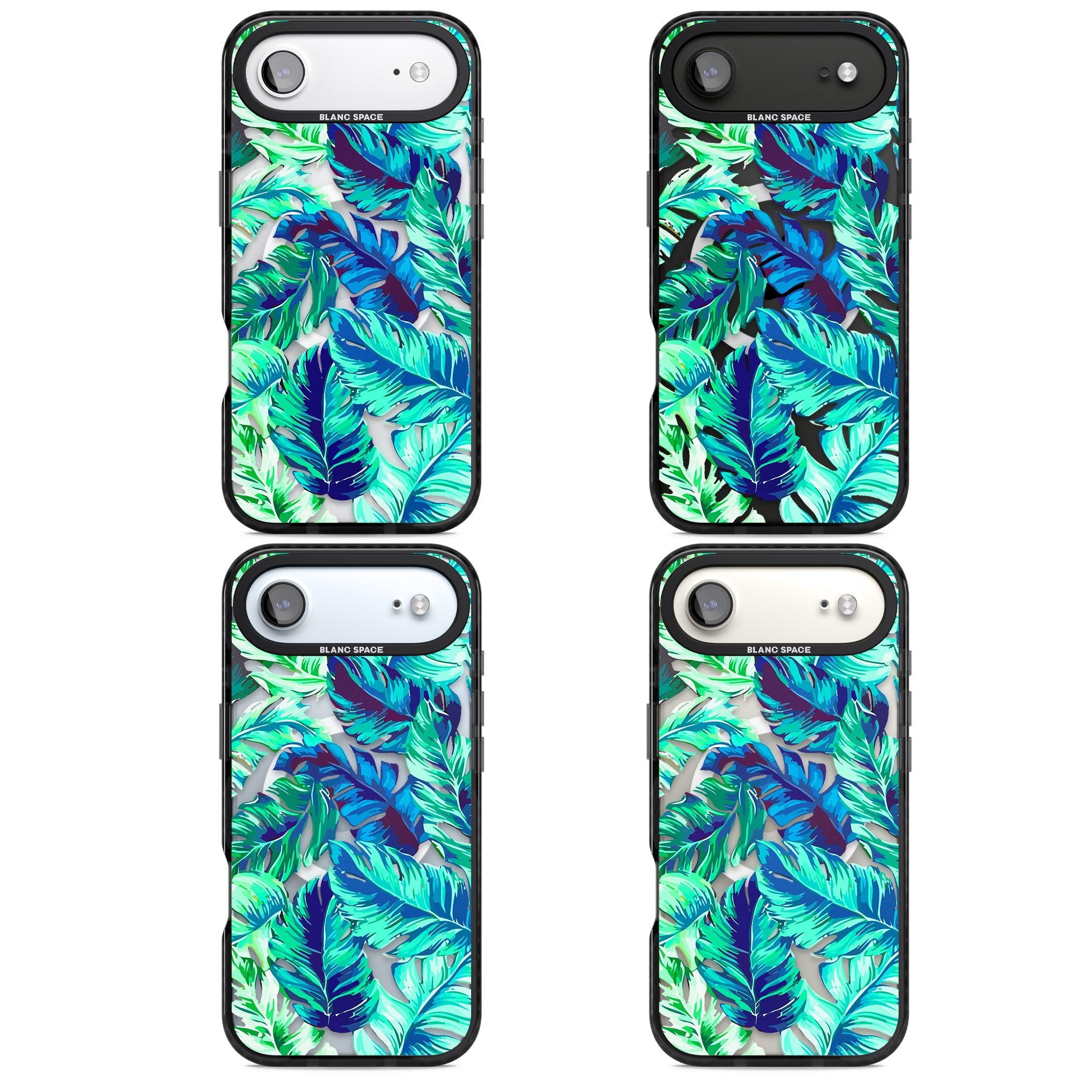 Tropical Palms iPhone 17 Air Impact Pro Black Phone Case APT Impact Protection