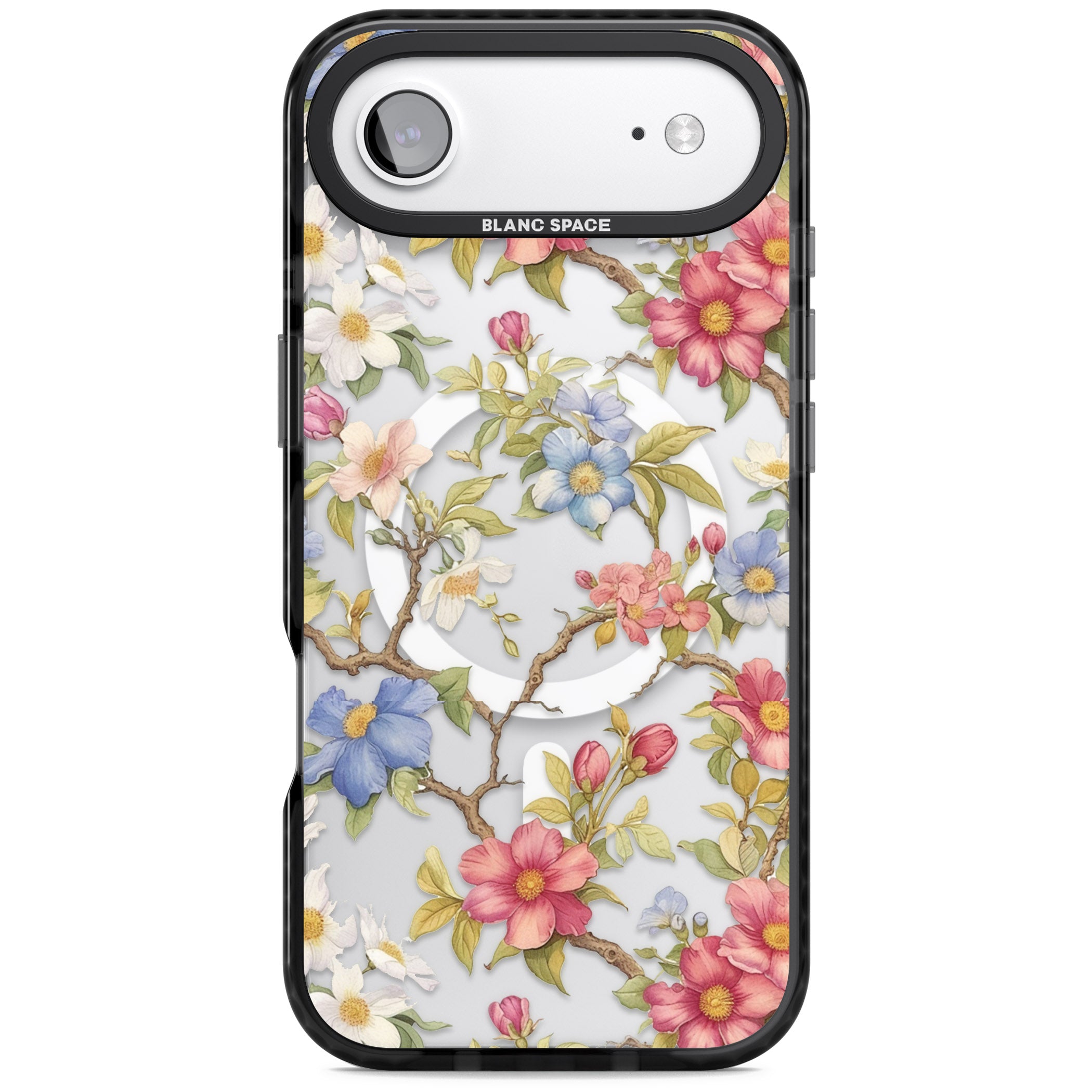 Vintage Vines & Flowers iPhone 17 Air Impact Pro Black Phone Case