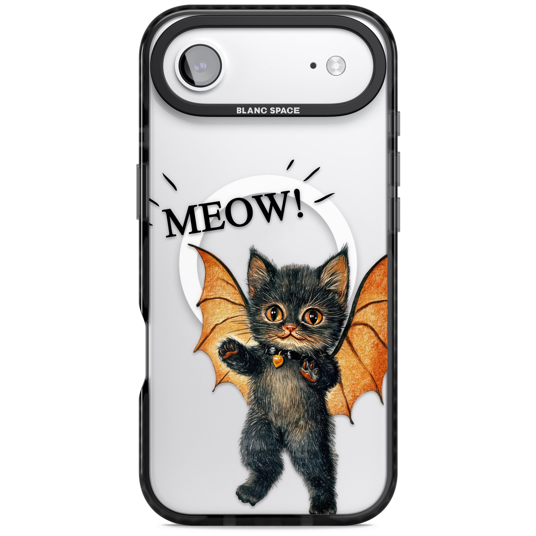 Meow iPhone 17 Air Impact Pro Black Phone Case