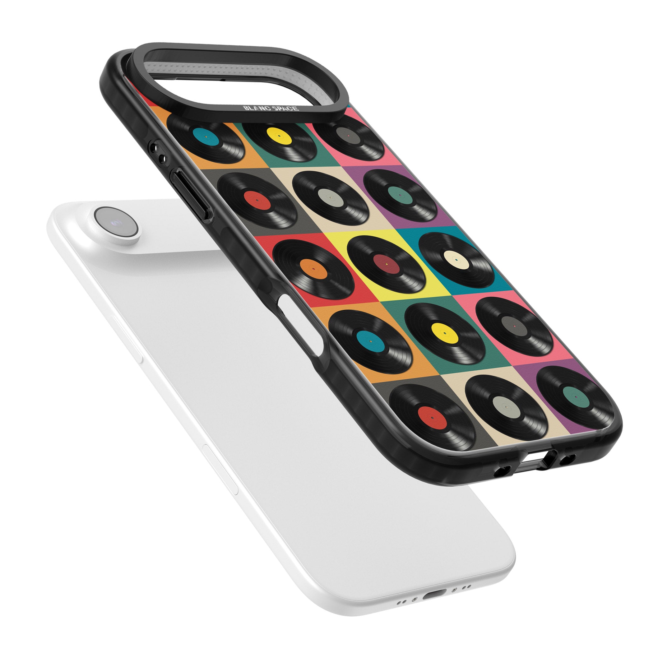Vinyl Record Pattern iPhone 17 Air Impact Pro Black Phone Case Colours