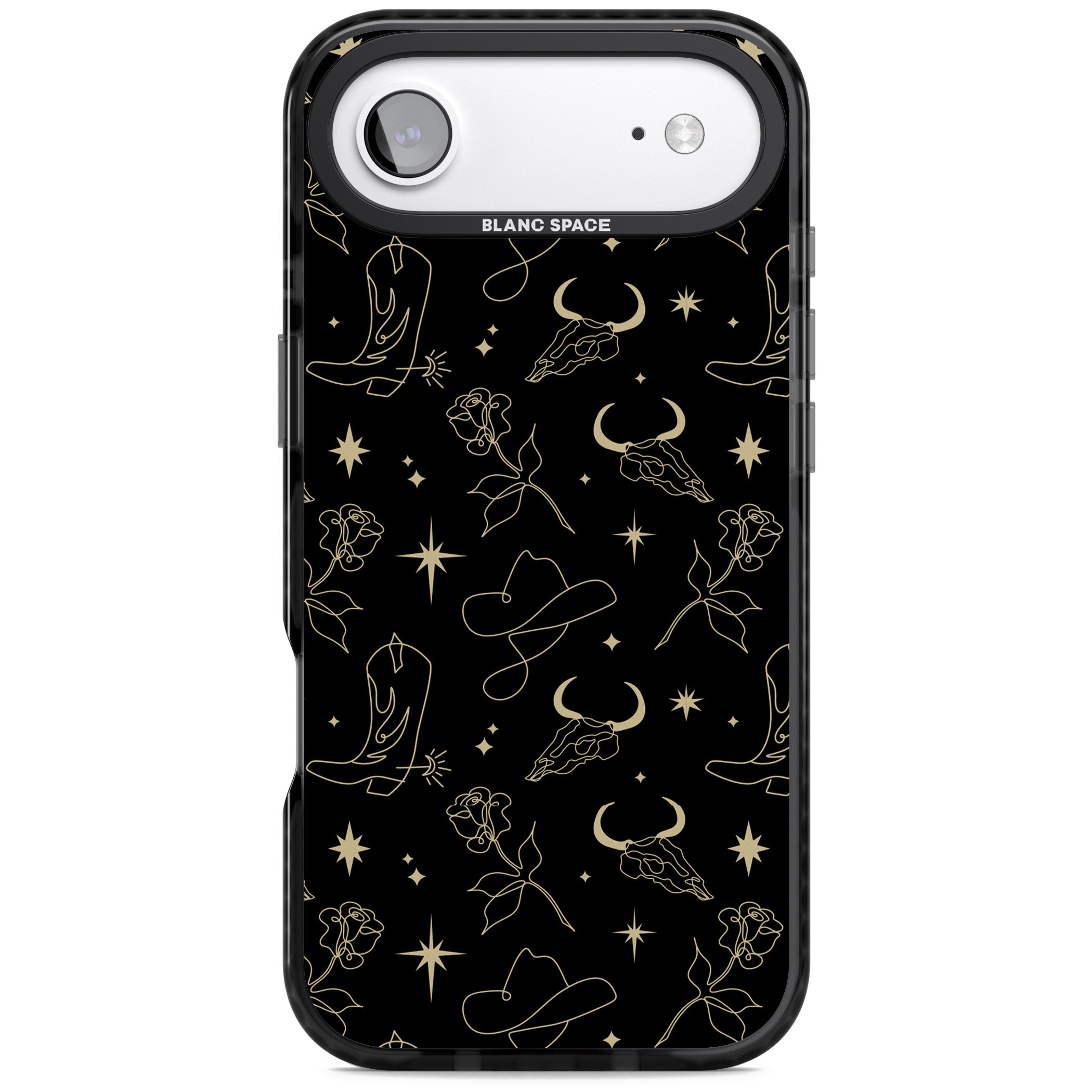 Celestial West Pattern iPhone 17 Air Impact Pro Black Phone Case