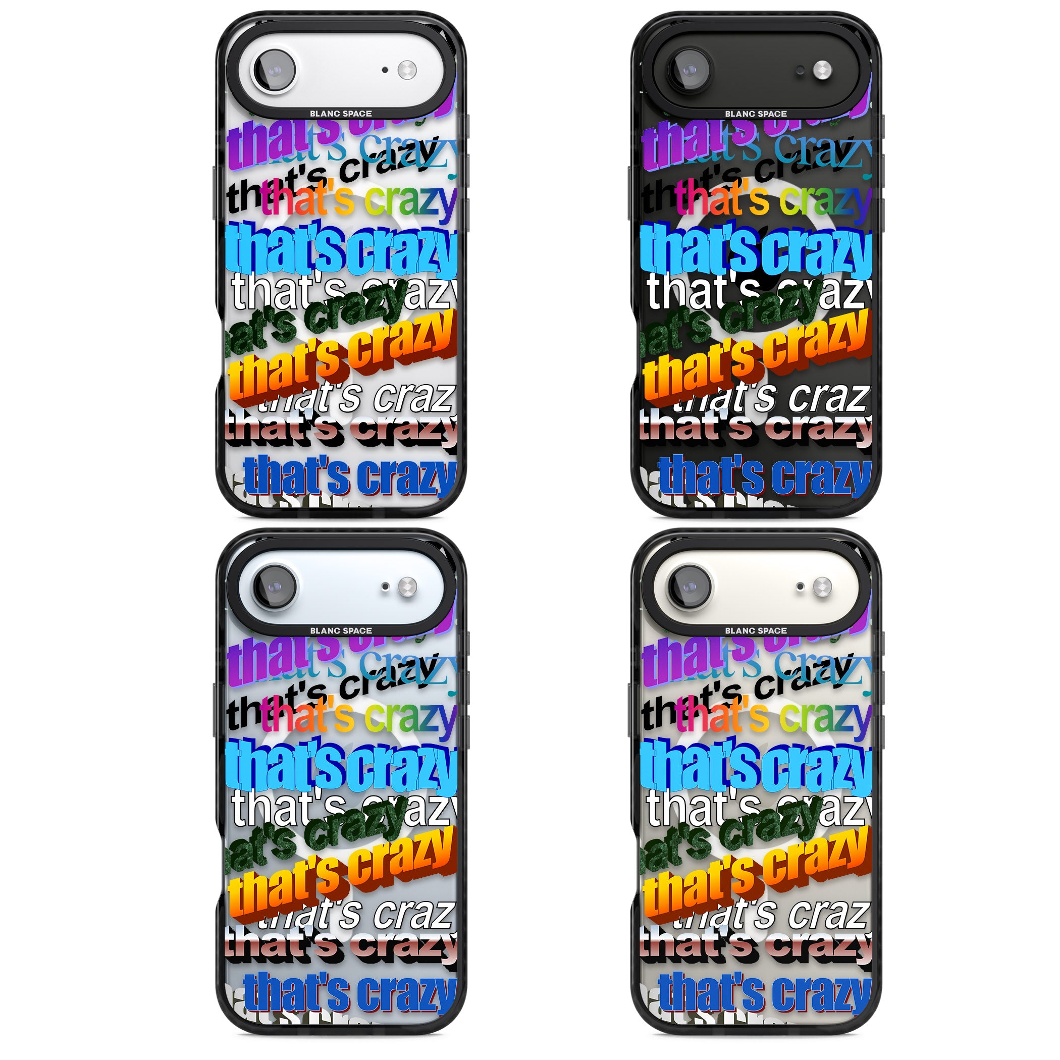 That'S Crazy Typography iPhone 17 Air Impact Pro Black Phone Case APT Impact Protection