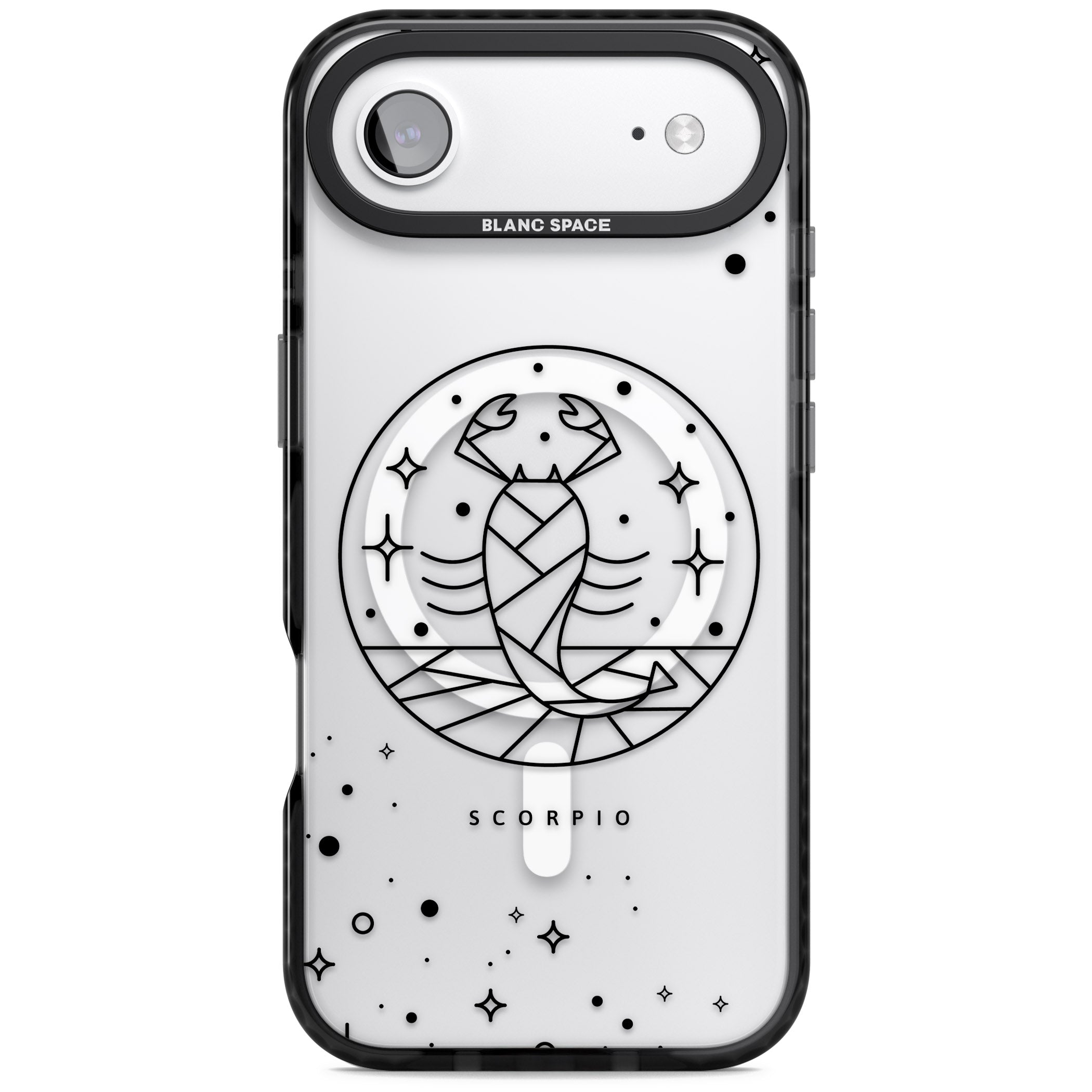Scorpio Emblem Cosmic Design iPhone 17 Air Impact Pro Black Phone Case