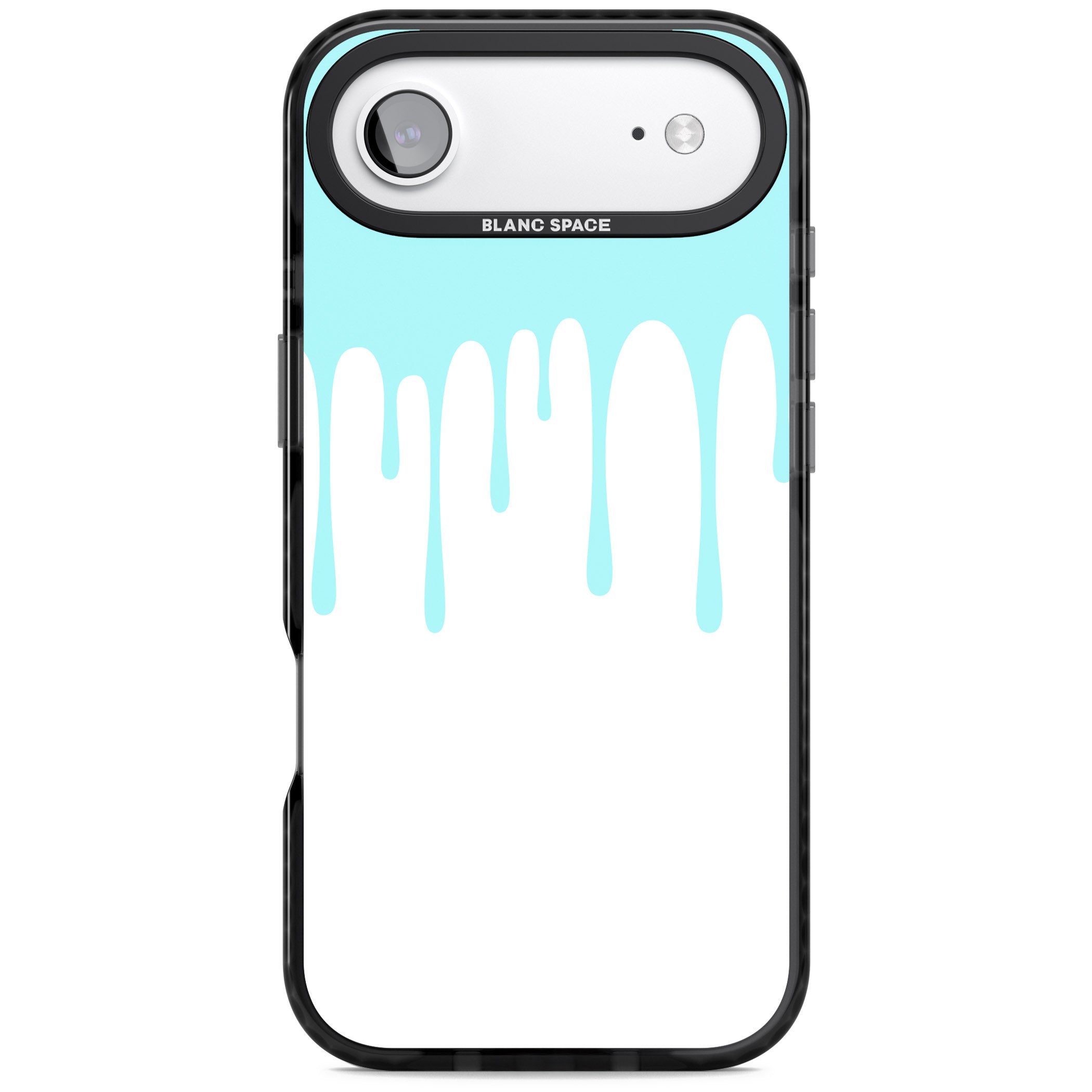 Melted Teal Drip iPhone 17 Air Impact Black Phone Case