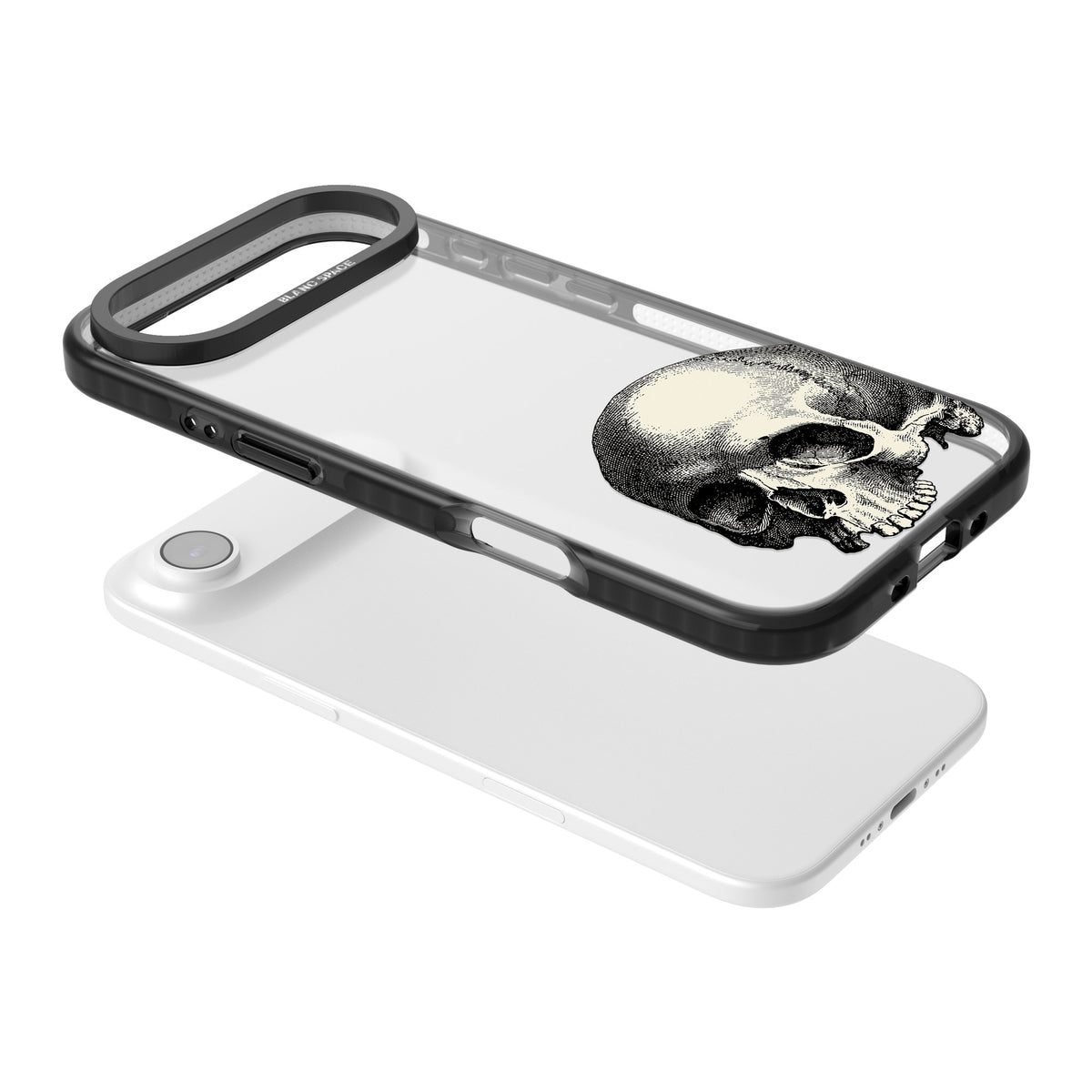 Memento Mori iPhone Air Impact Black Phone Case angled
