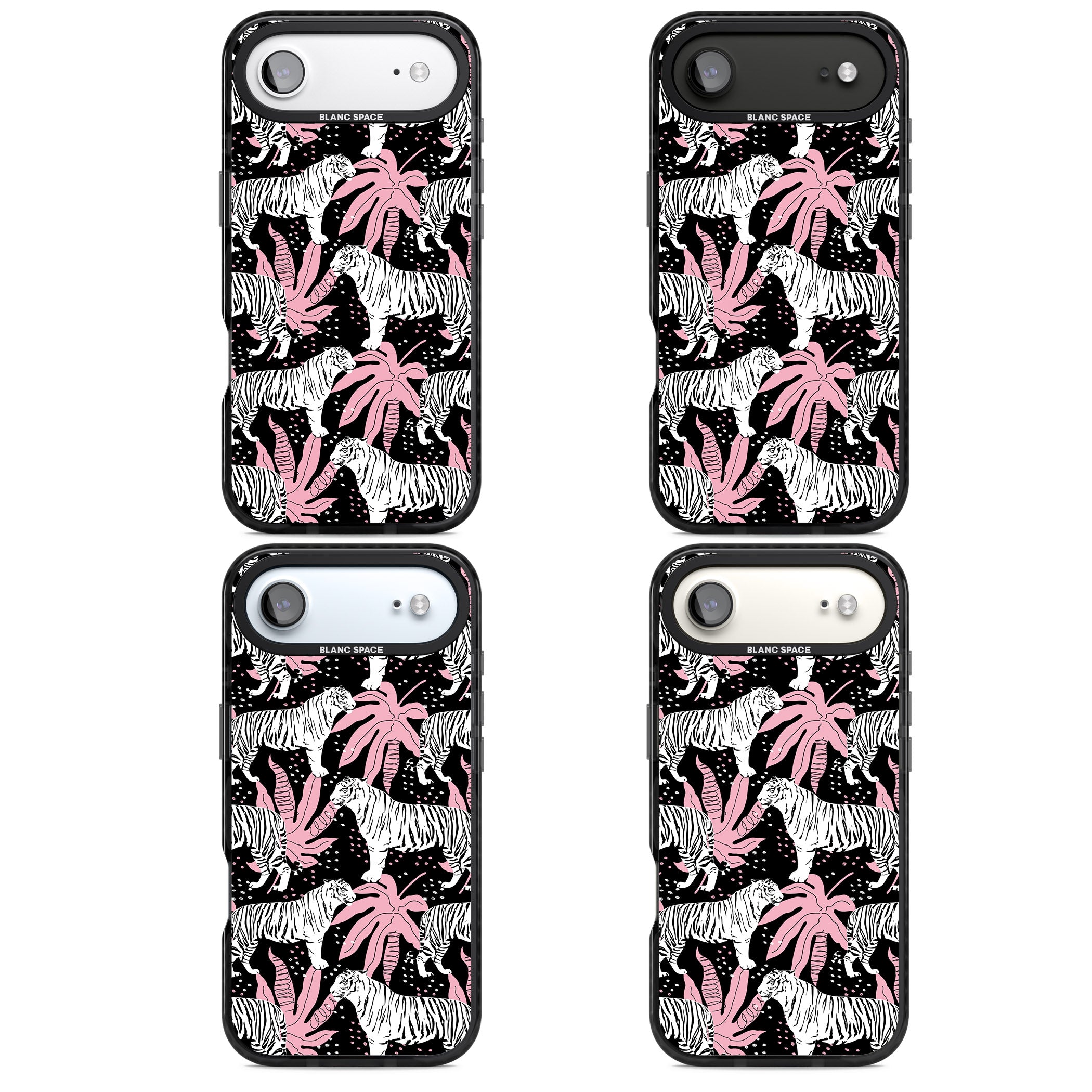 Pink Jungle Tiger iPhone 17 Air Impact Black Phone Case APT Impact Protection