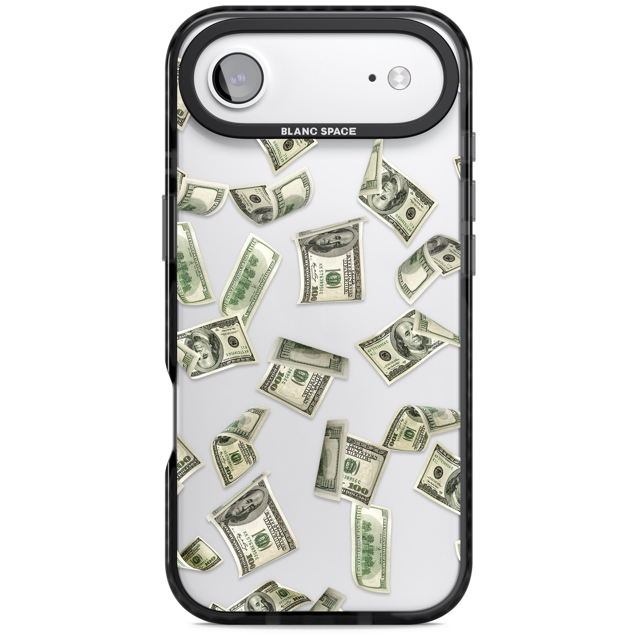 Falling Cash iPhone 17 Air Impact Black Phone Case