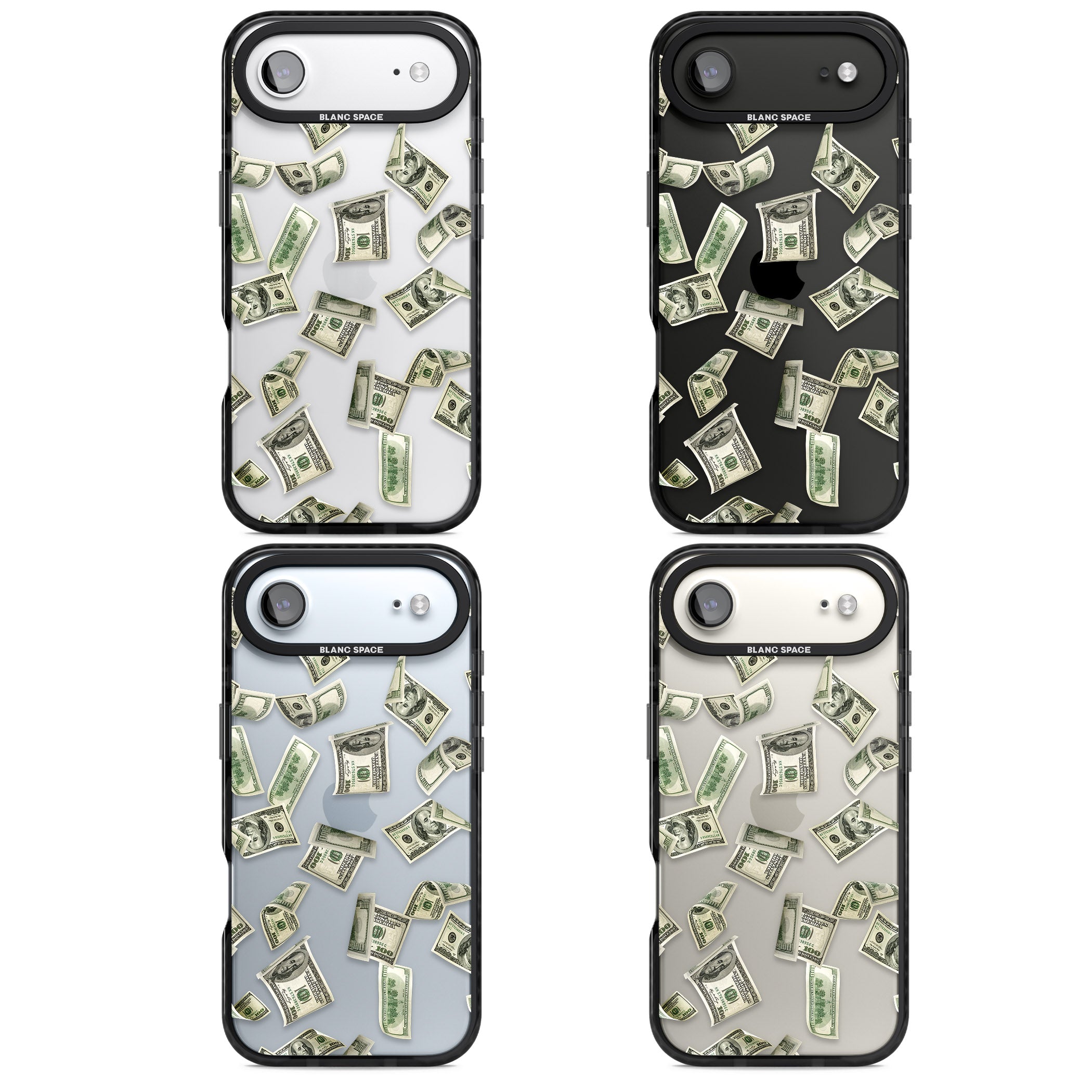 Falling Cash iPhone 17 Air Impact Black Phone Case APT Impact Protection