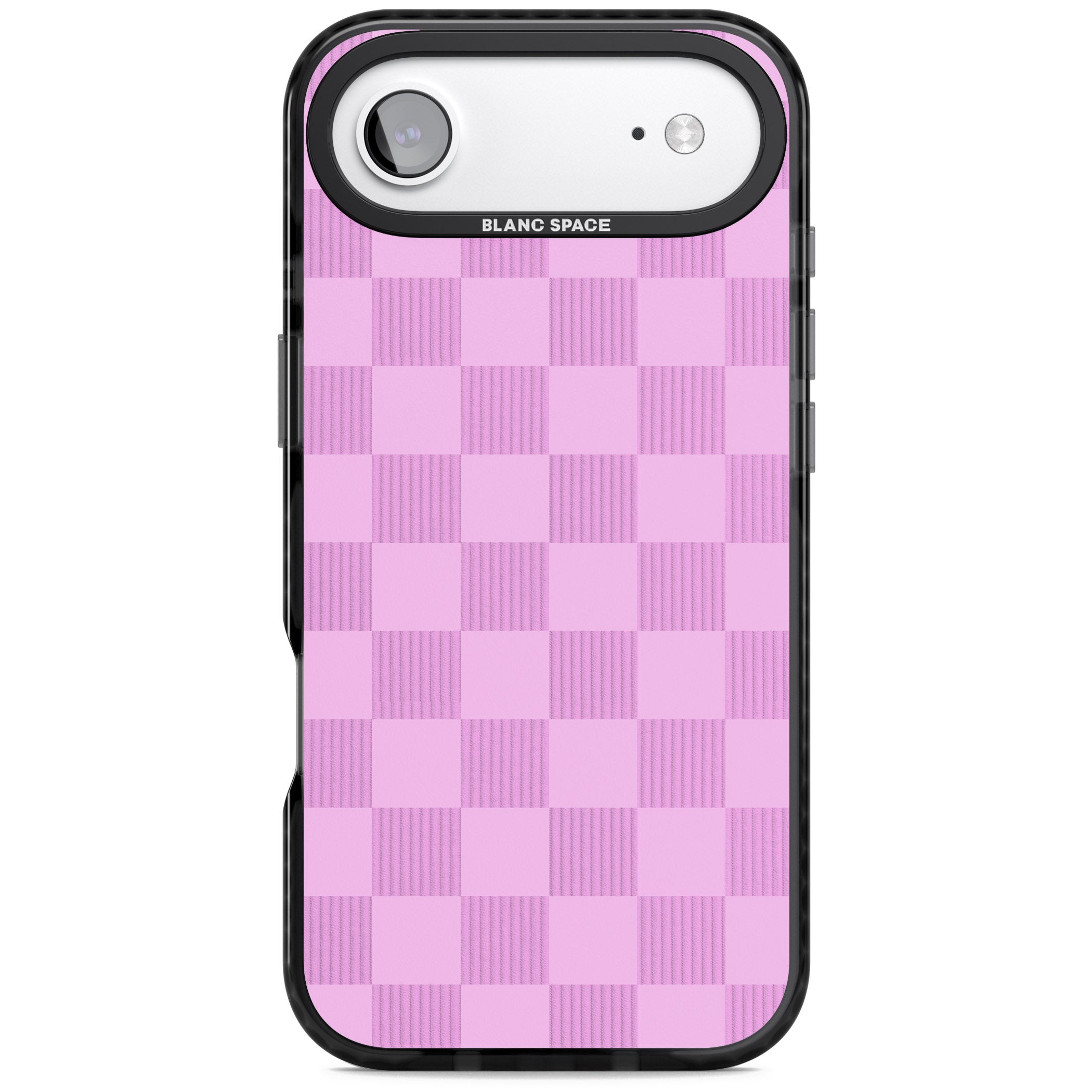 Bubblegum Checkered iPhone 17 Air Impact Black Phone Case