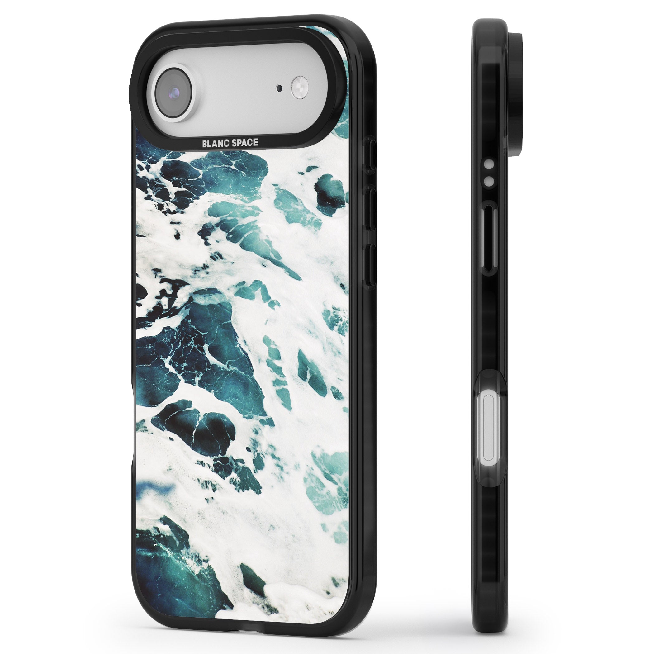 Ocean Surge iPhone 17 Air Impact Black Phone Case Side Profile