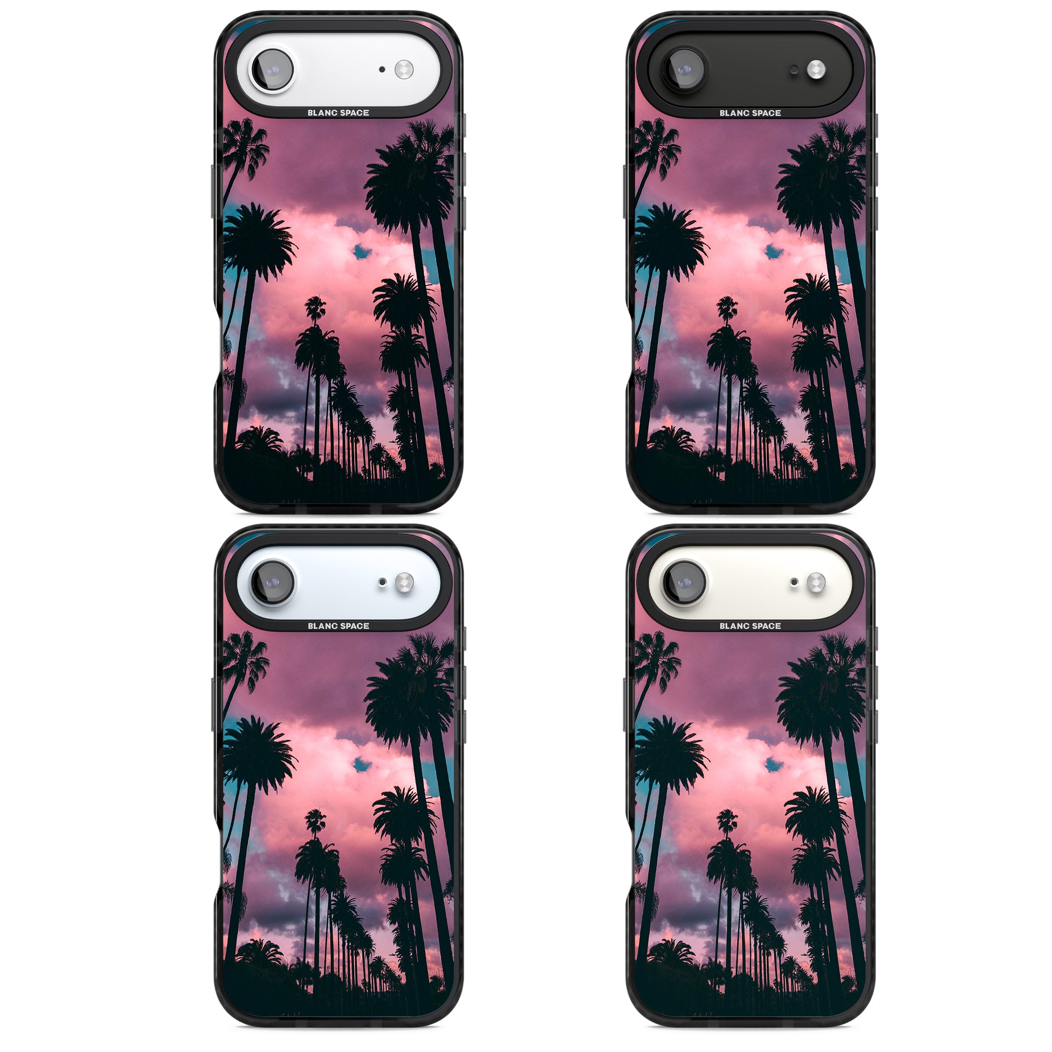 Sunset Palms iPhone 17 Air Impact Black Phone Case APT Impact Protection