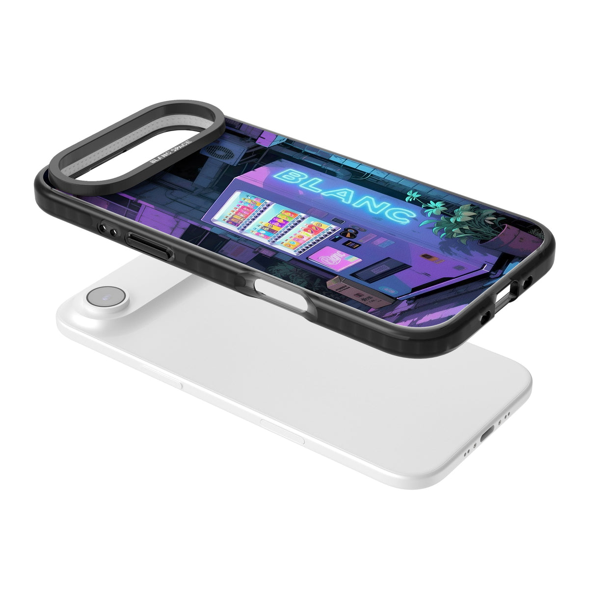 Shibuya Glow iPhone Air Impact Black Phone Case angled