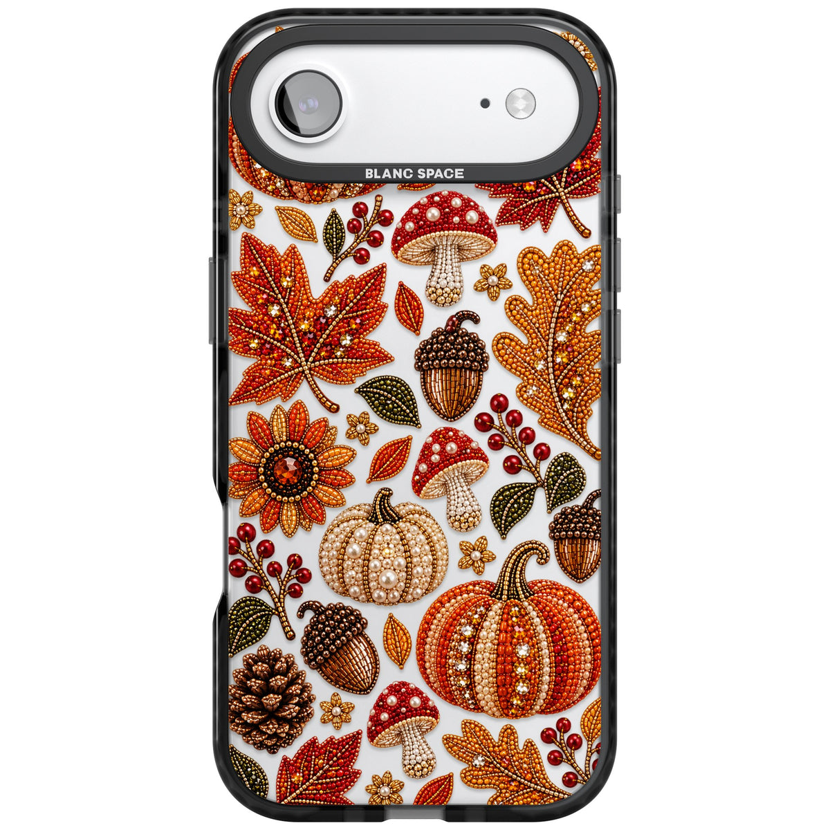Beaded Autumn iPhone Air Impact Black Phone Case front